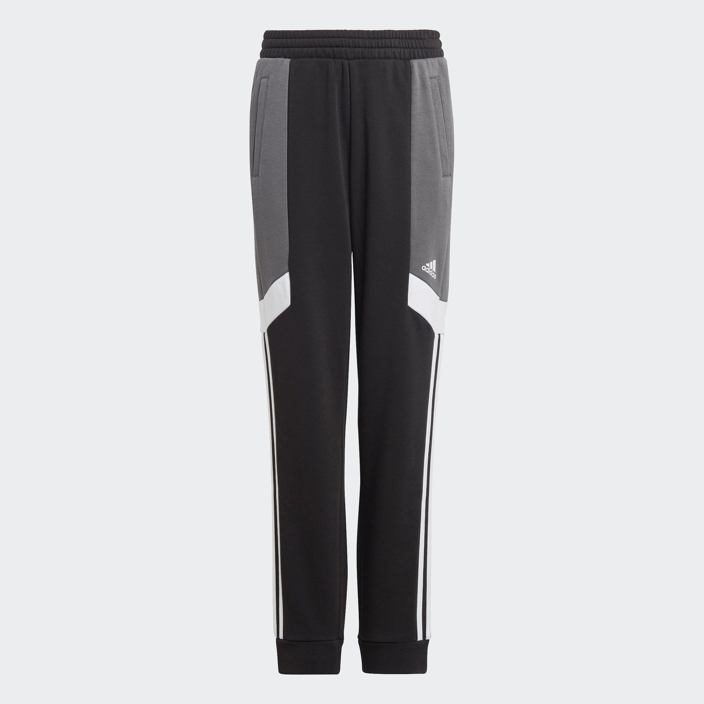 adidas Sportswear Sporthose Black / White COLORBLOCK / Five (1-tlg) Grey HOSE 3STREIFEN