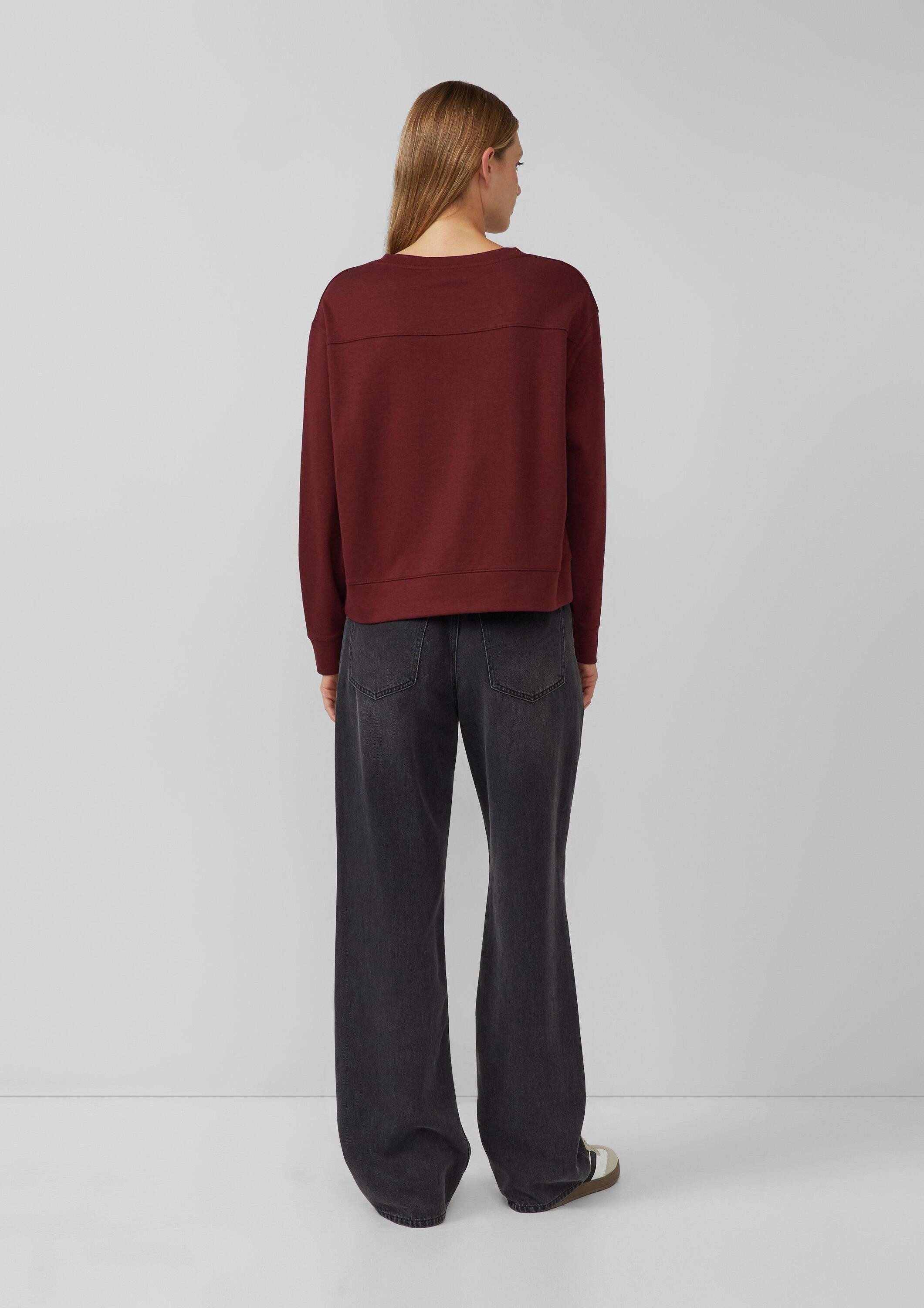 s.Oliver Sweatshirt Sweatshirt Verkürztes Sweatshirt im Relaxed Fit aus Baumwollmix