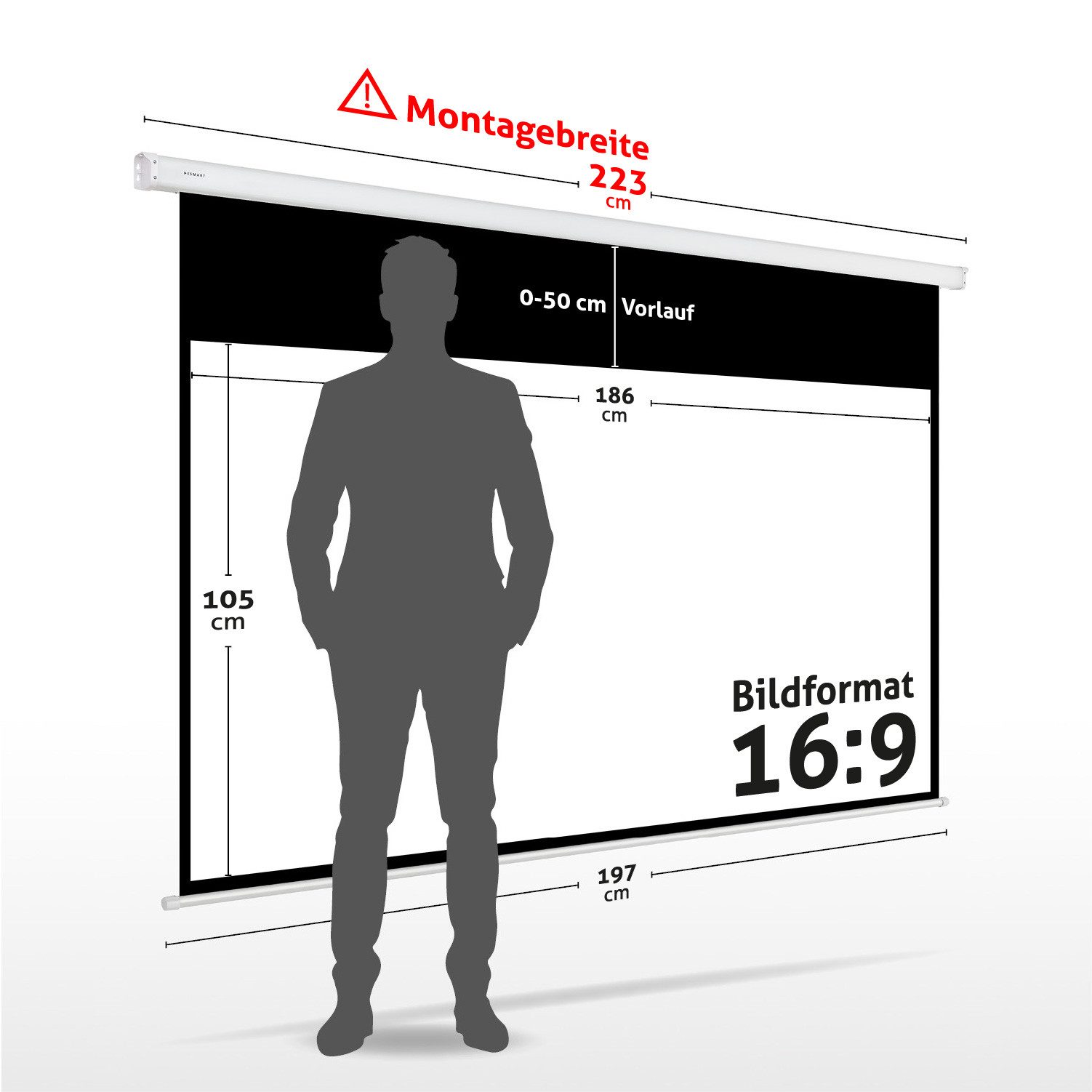 ESMART ESMART Germany Motor Leinwand Motorleinwand (Professional MIMOTO)
