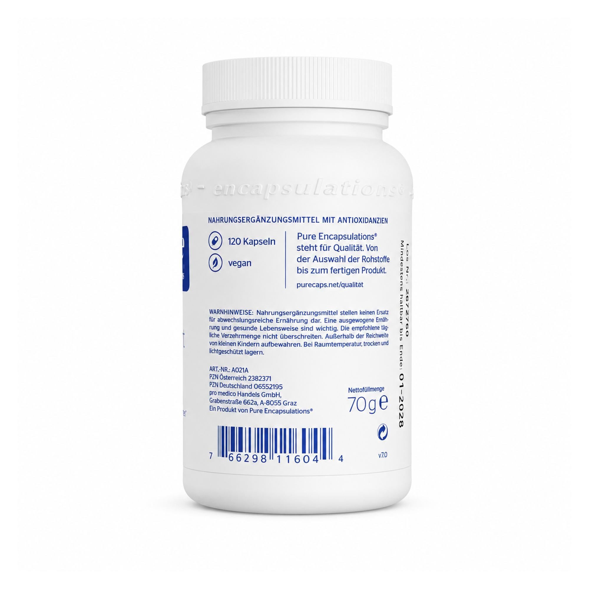 Pure ENCAPSULATIONS Antioxidant Formel Kapseln 120S Kapseln