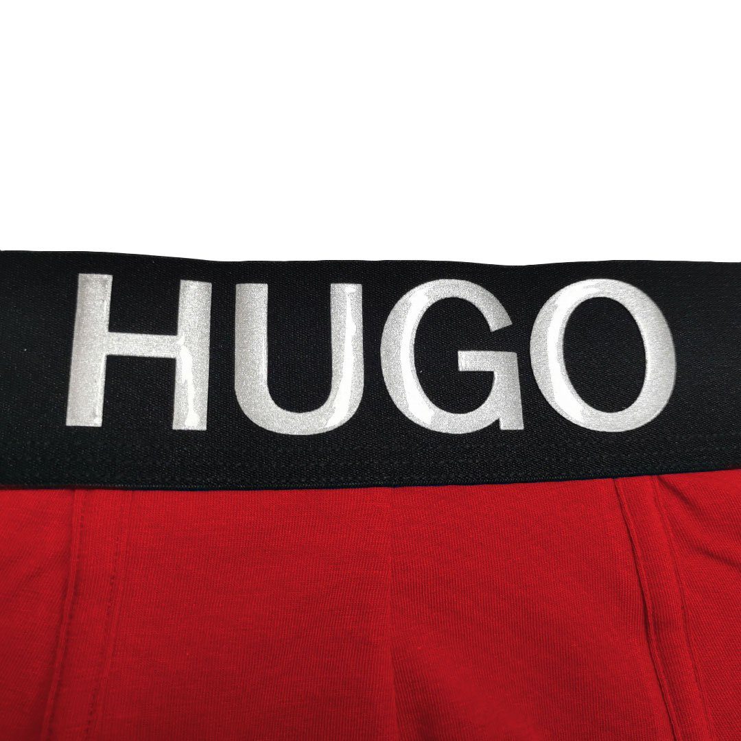 HUGO Trunk großem Bund / red (1-St) Silikon-Logo am mit silver 602 Trunk