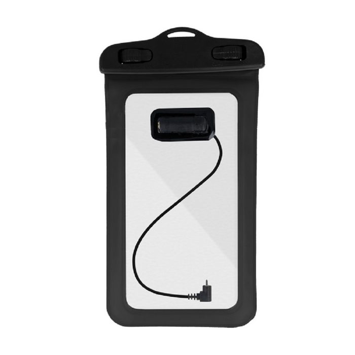 cofi1453 Smartphone-Hülle Wasserdichte Hülle mit einer Klinkenbuchse Schutztasche Gehäuse für Smartphones 4 5-5" Schwarz/Transparent Touchpad