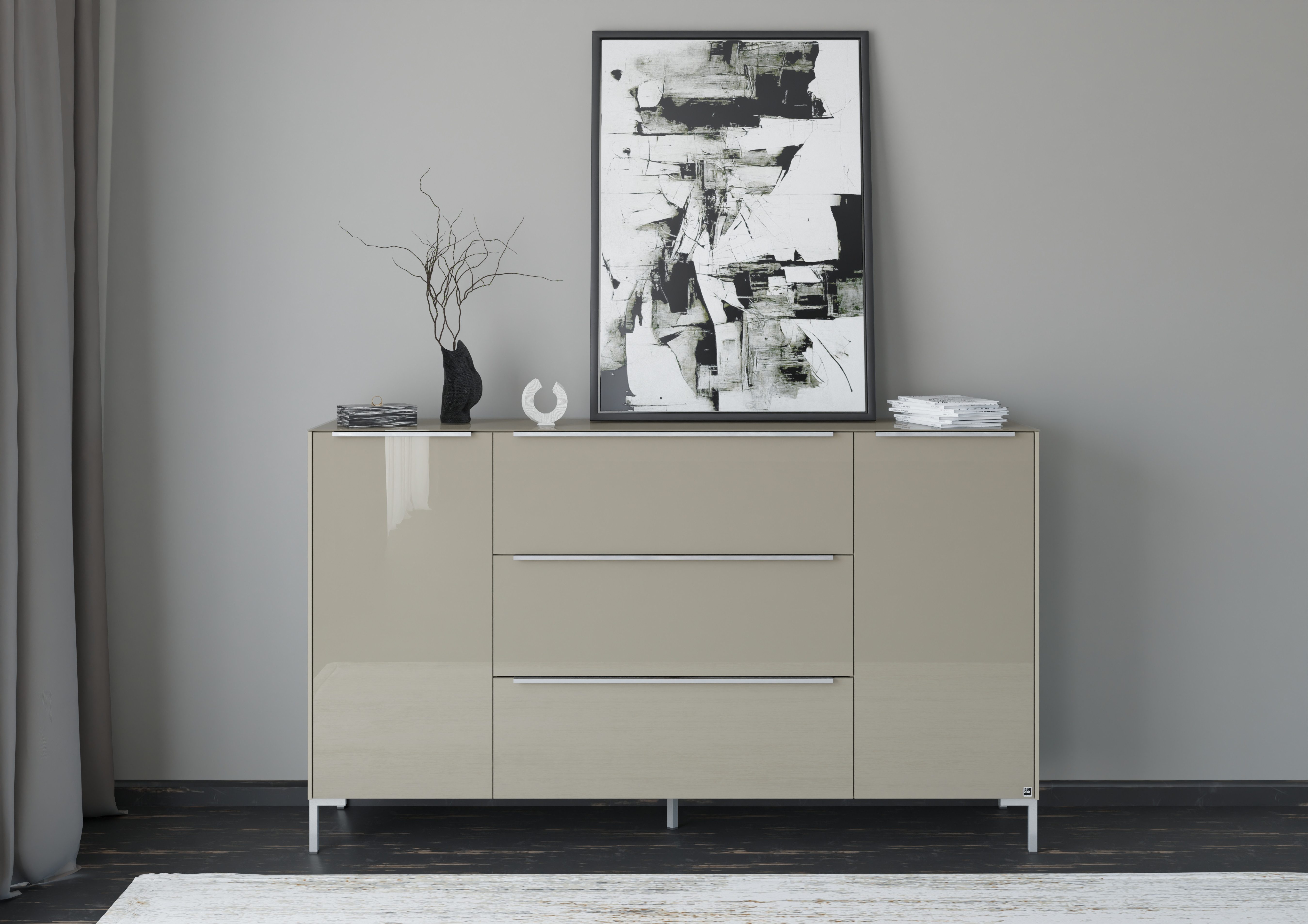 set one by Musterring Sideboard Reno (1 St), Mit Winkelfuß in diversen Farben, 108 cm Höhe & Farbauswahl