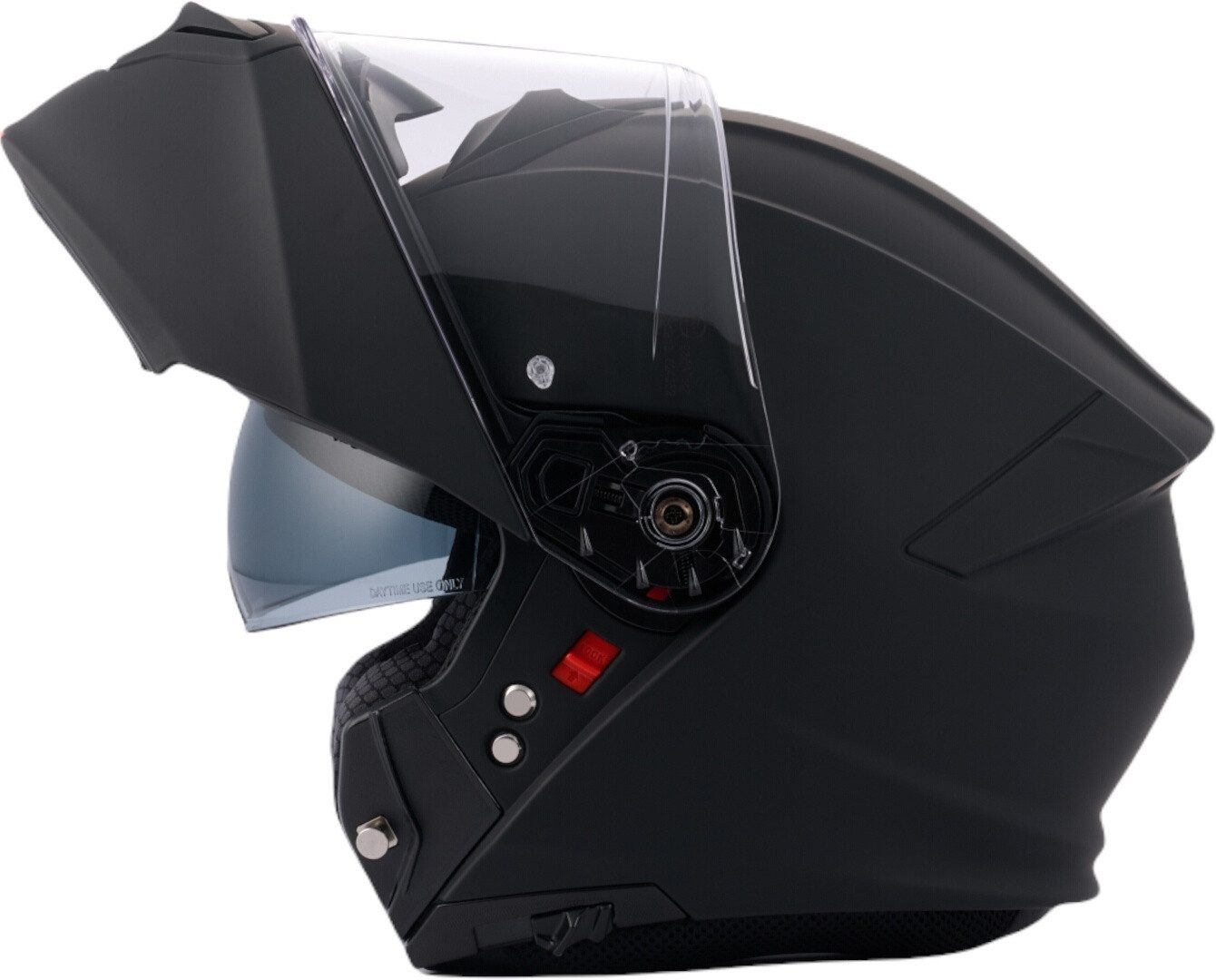 Blauer Motorradhelm Noah Monochrome Klapphelm, vorbereitet für Kommunikationssystem,integriertes Sonnenvisier