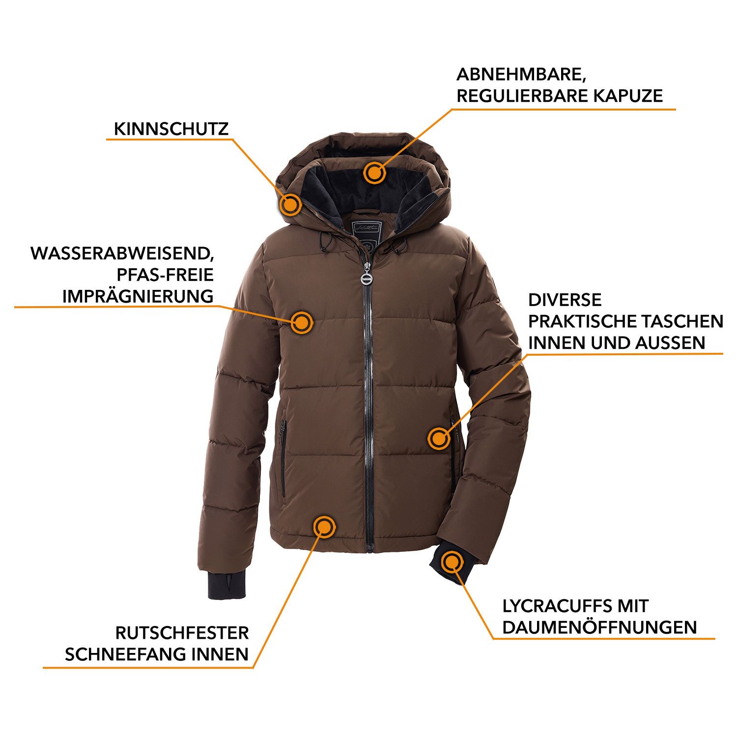 Killtec Skianzug Damen Leo Skijacke + Skihose, Schneefang - Wassersäule von 10.000 mm - verschweißte Nähte – Bild 3 von 5
