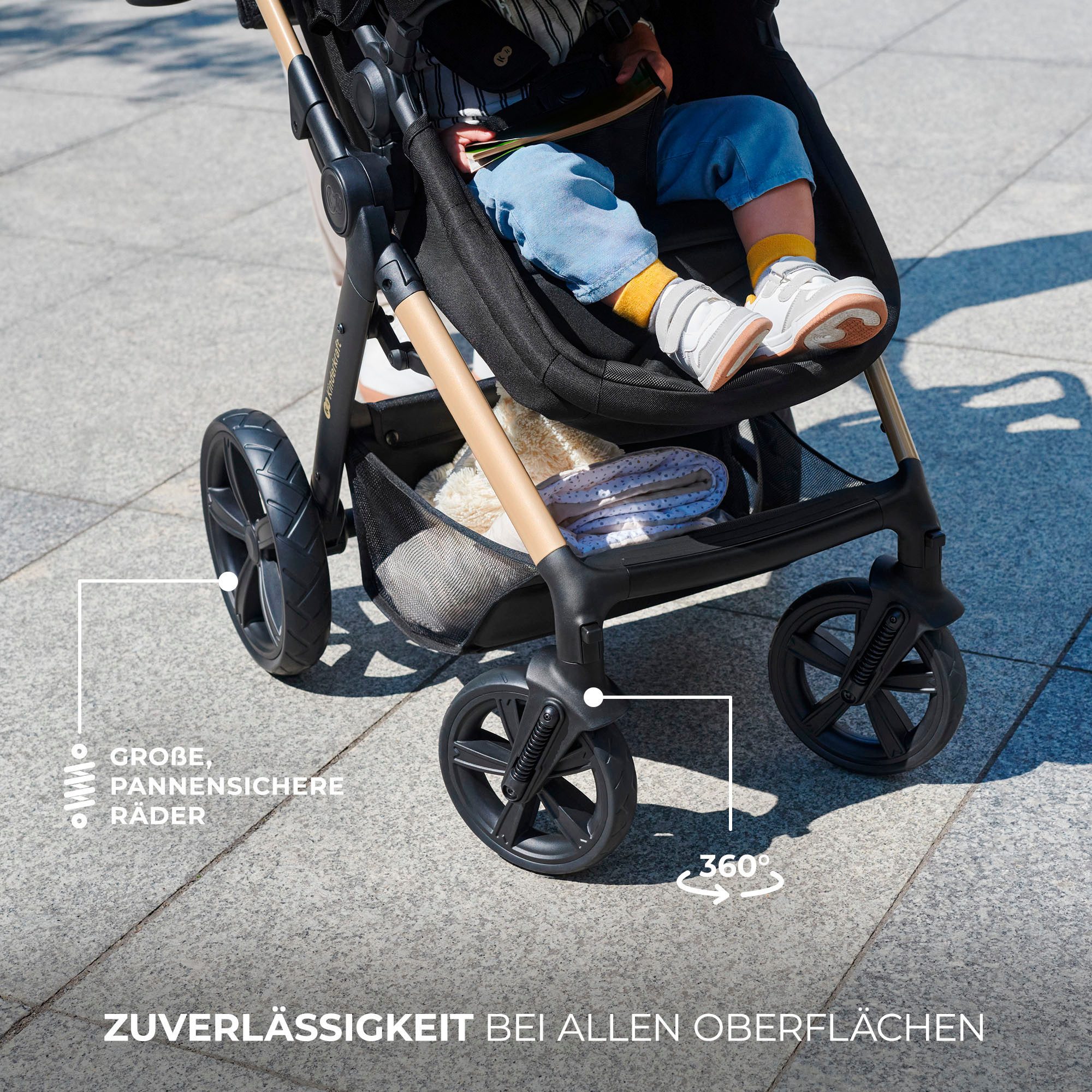 Kinderkraft MOOV 2 4in1 EVA combination stroller (set), with EVA wheels