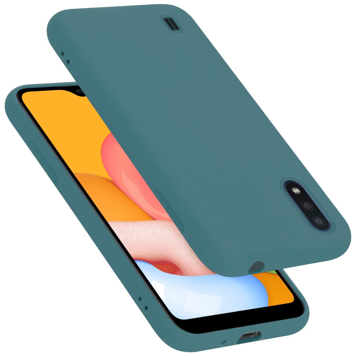 Cadorabo Handyhülle für Samsung Galaxy A01 Hülle Samsung Galaxy A01, Flexible Hülle TPU Silikon Schutzhülle Back Cover Case