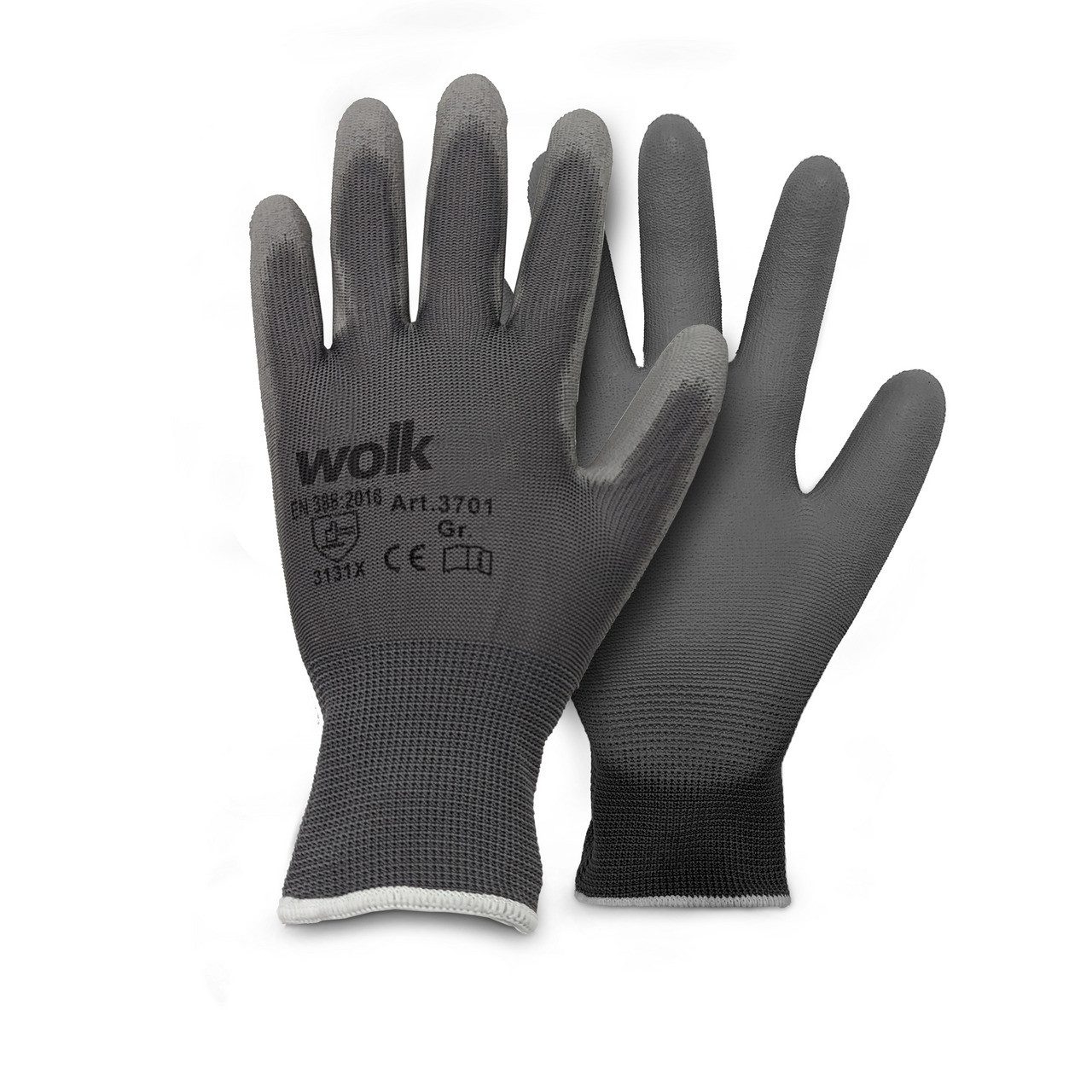 Arbeitshandschuh-Set Feinstrickhandschuh mit PU Beschichtung (1 VE = 6 Stück) - Größe 09
