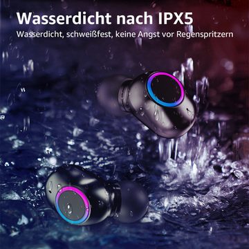 VSIUO HiFi Stereo Bluetooth Kopfhörer Kabellos TWS Earbuds True-Wireless In-Ear-Kopfhörer (Bluetooth 5.2 In-Ear-Kopfhörer, Google Assistant, Siri, Voice Assistant, Noise Cancelling, Sportkopfhörer, IP4 Wasserdicht Ohrhörer)