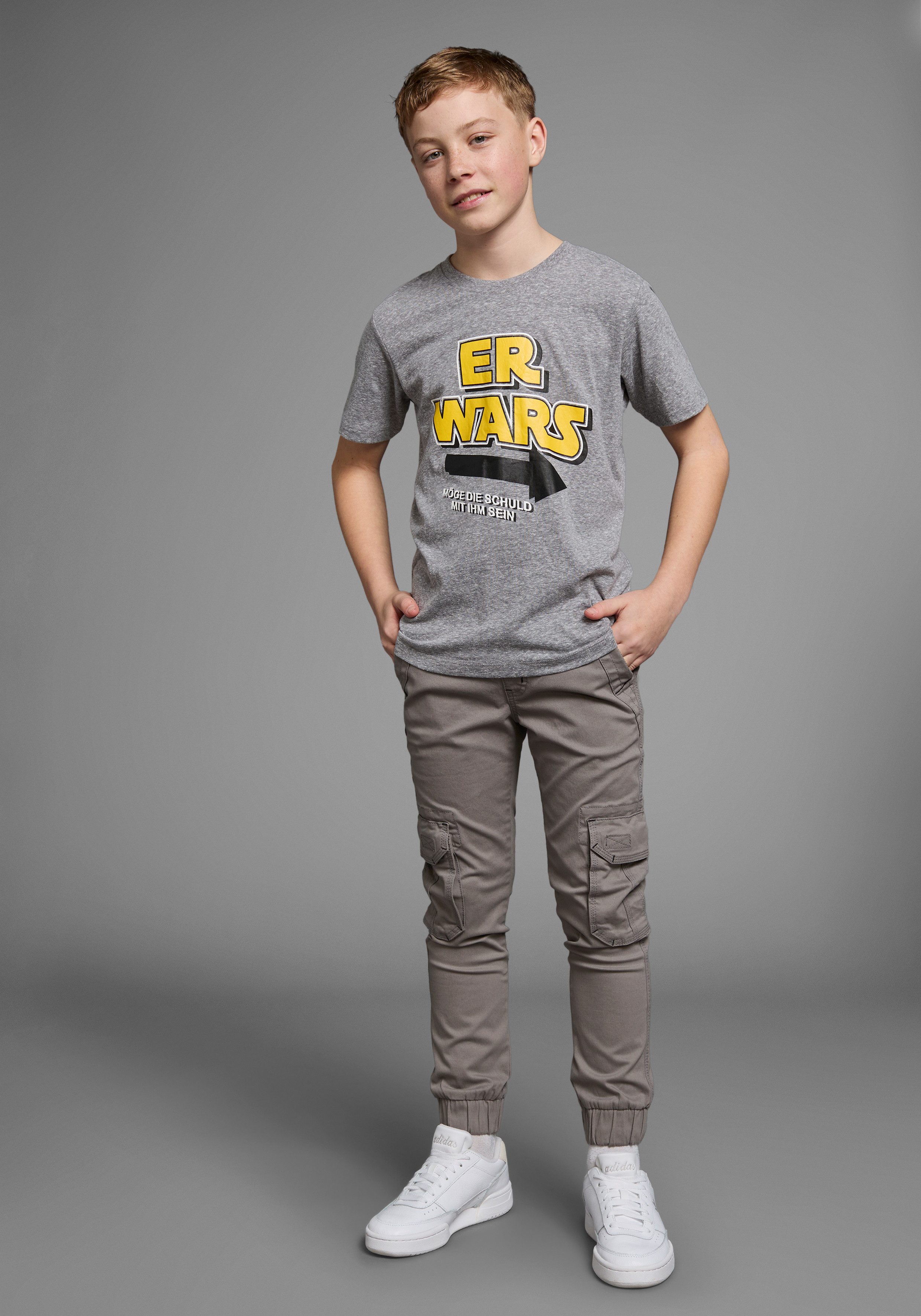 KIDSWORLD T-Shirt ER WARS Langarm, Basic-Passform, trendiger Print, Rundhalsausschnitt