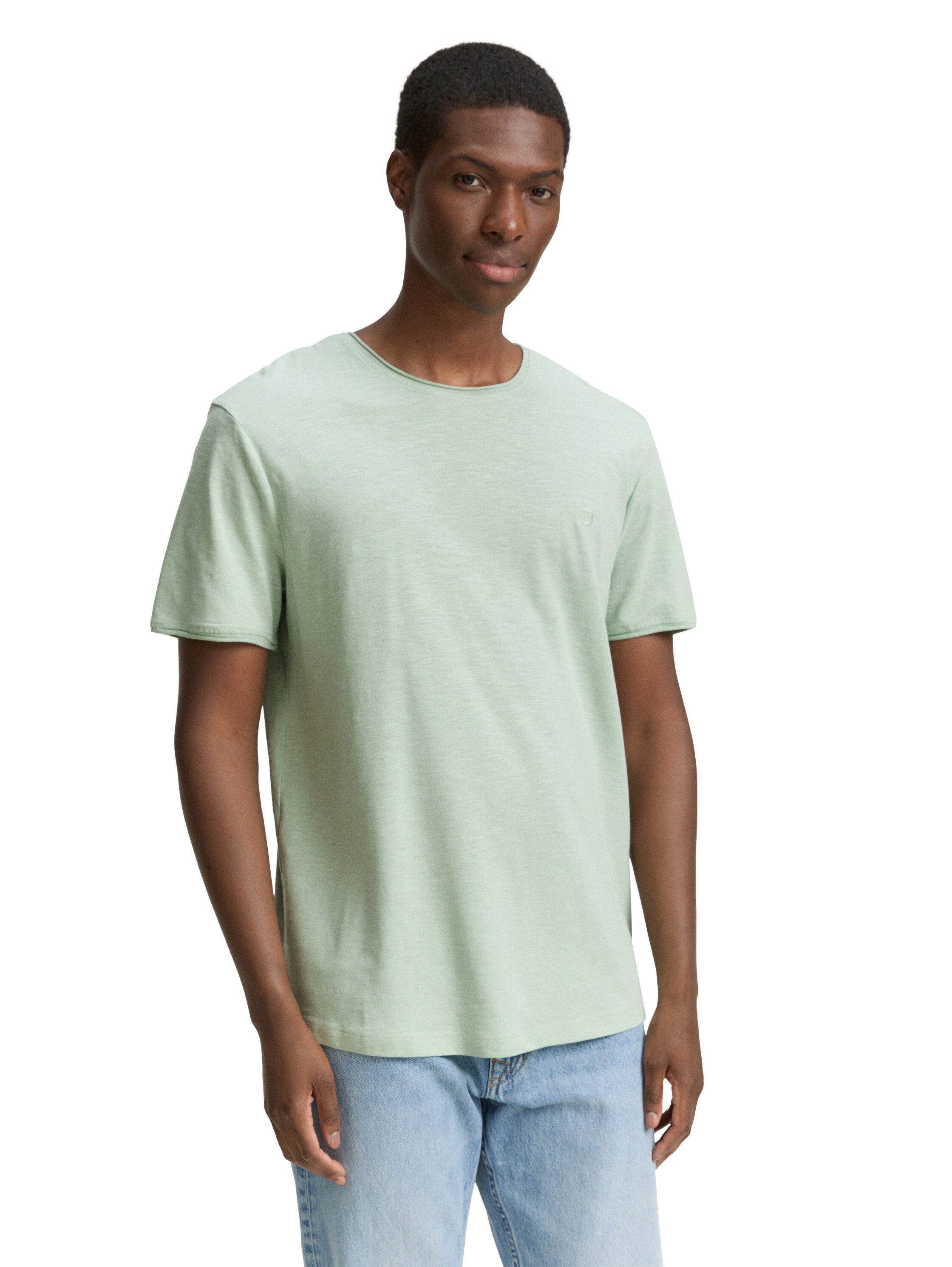 TOM TAILOR Denim T-Shirt in Melange-Optik günstig online kaufen