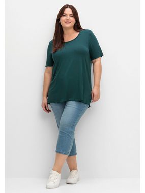 Sheego T-Shirt Große Größen in A-Linie, mit Cut-out im Nacken