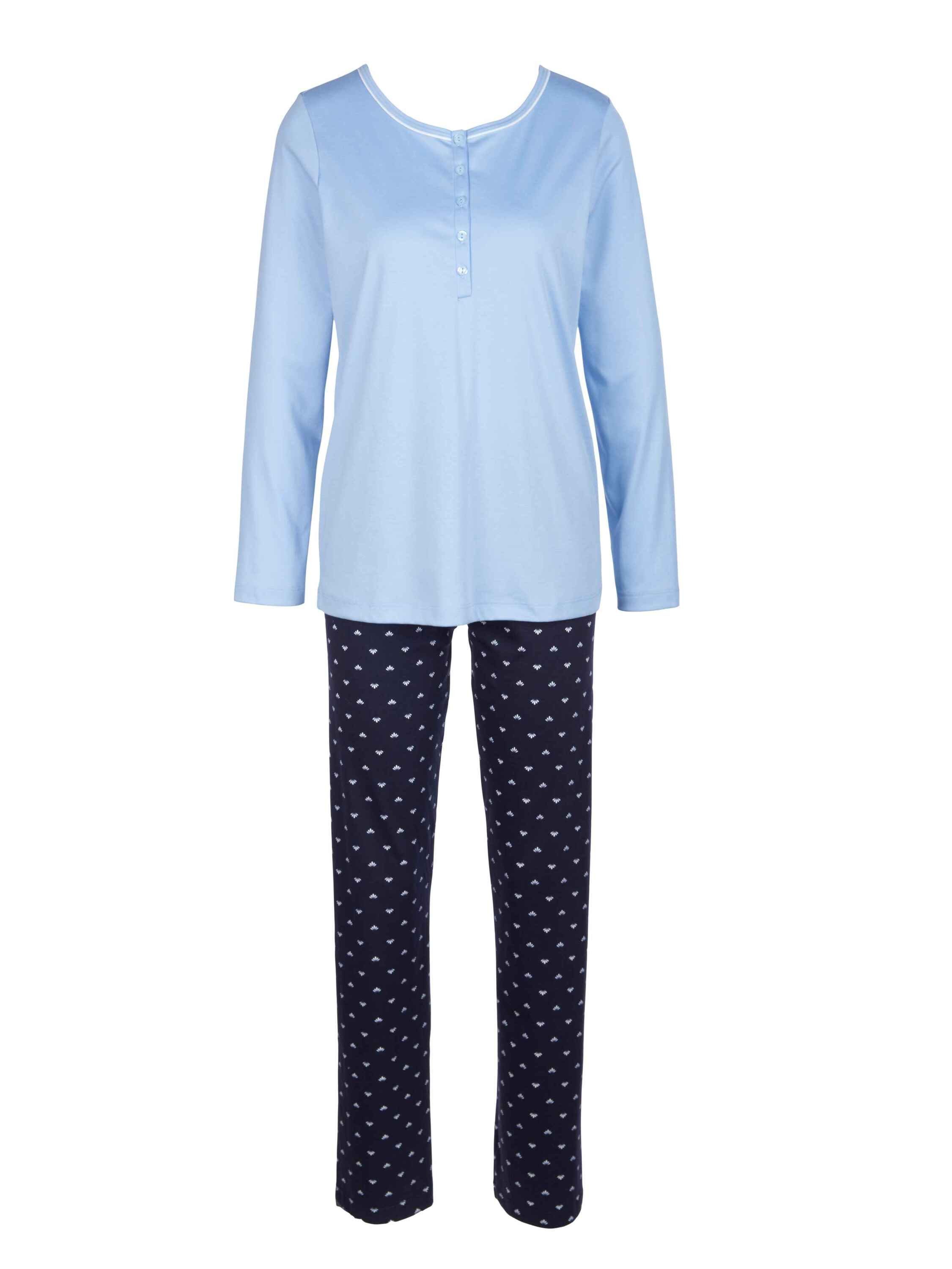 lang Pyjama Pyjama, (2 blue tlg) lapis CALIDA dark