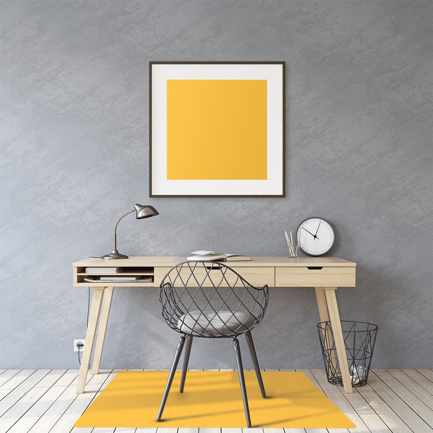 Tulup Bodenschutzmatte Stuhlunterlage Bürostuhlunterlage Bodenmatte Gelben Bürostühle 100 cm Bürostuhlunterlage Stuhlunterlage, 70 x cm