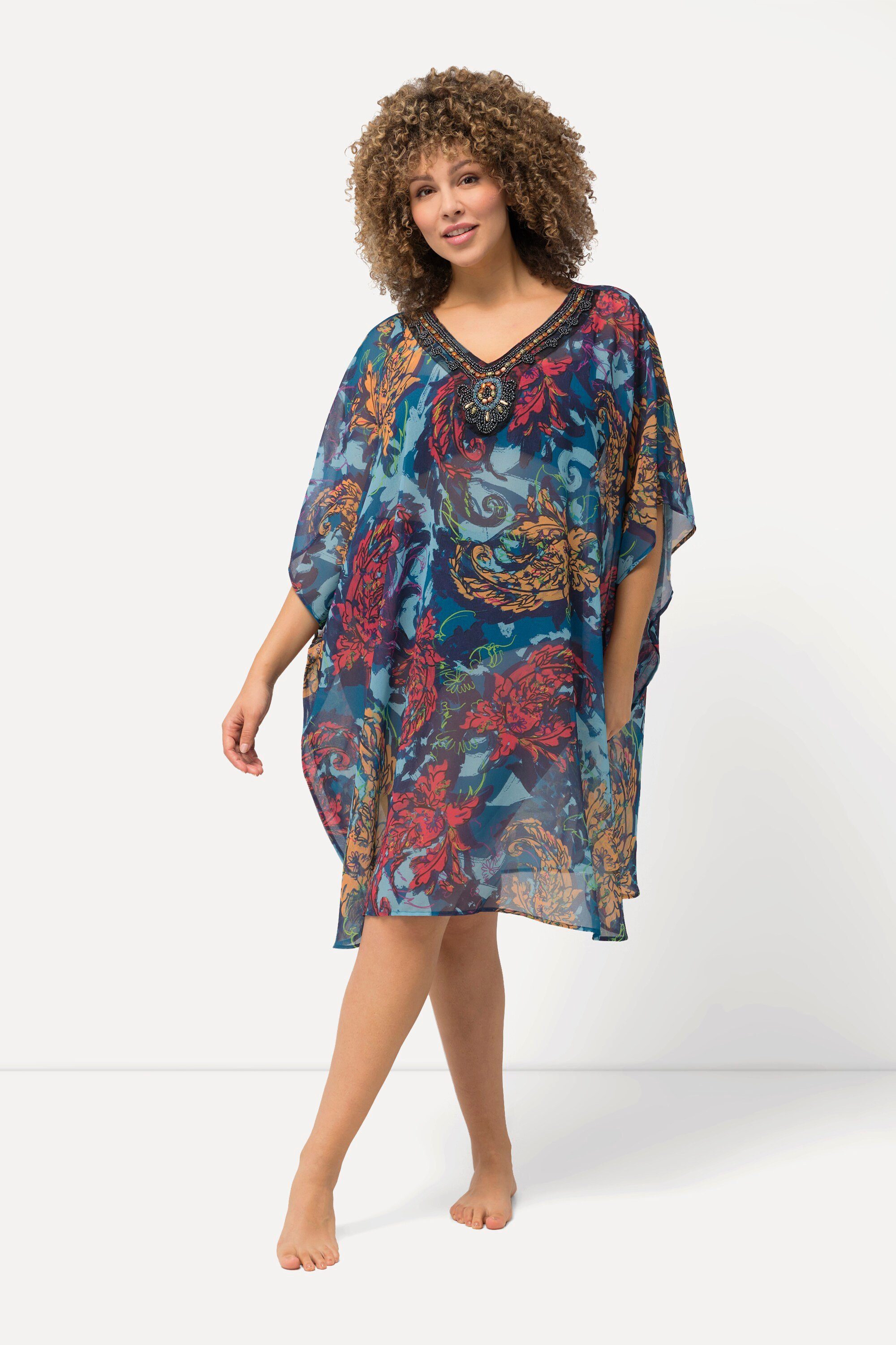 Ulla Popken Jerseykleid Tunika bedruckt Oversized günstig online kaufen