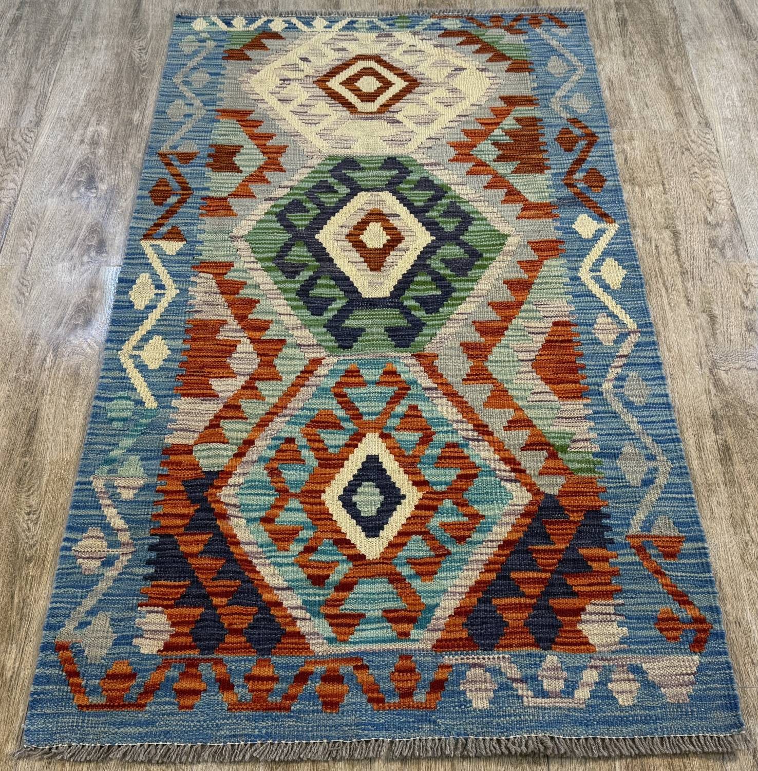 Rug Studios Teppich KELIM ORIGINAL HANDGEARBEITET, Rechteckig, Höhe: 5 mm, Handgefertigt, 80 x 139 cm, Multi