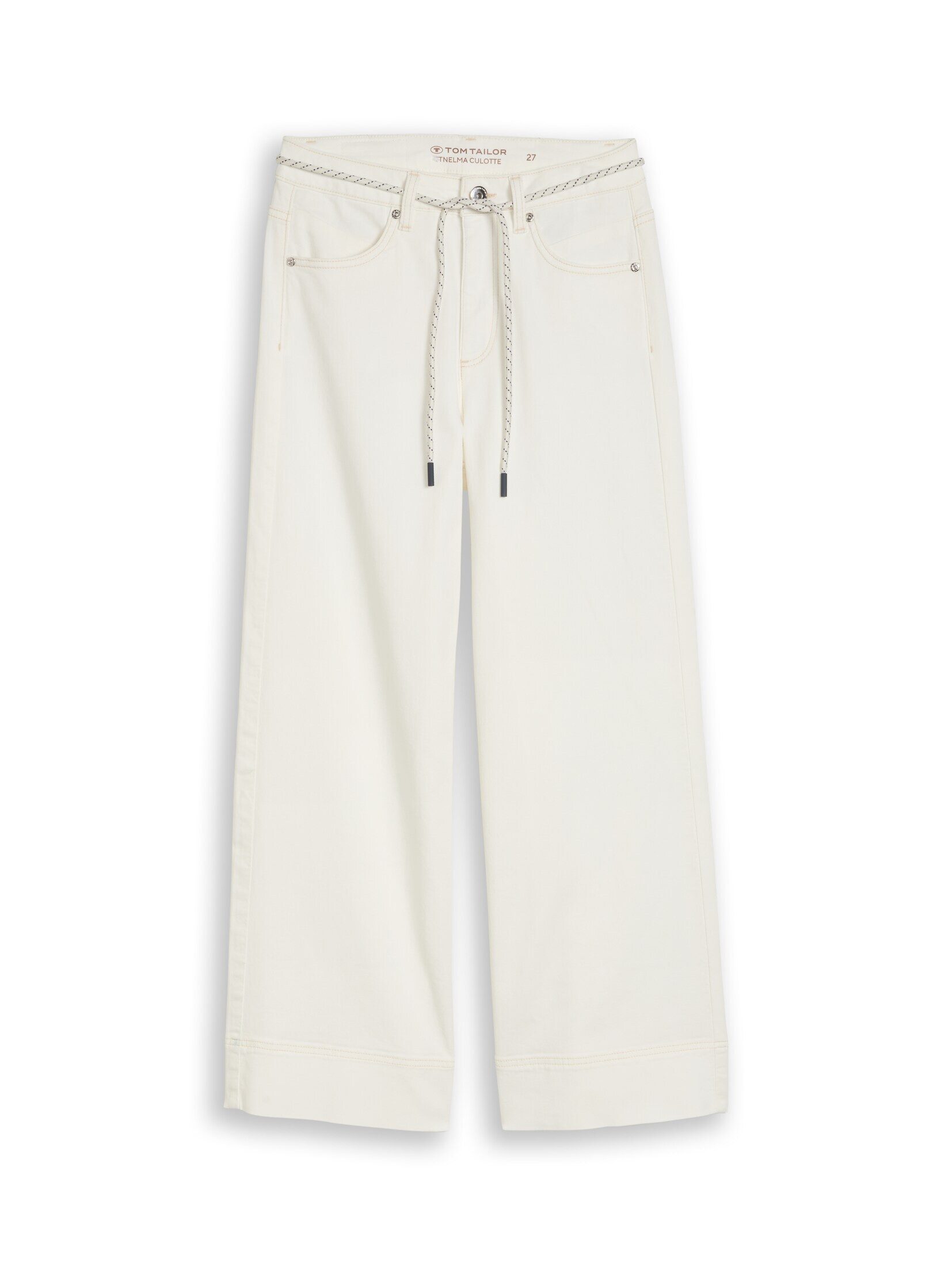 TOM TAILOR 7/8-Jeans Jeanshosen TTNELMA CULOTTE Jeans mit Bindegürtel