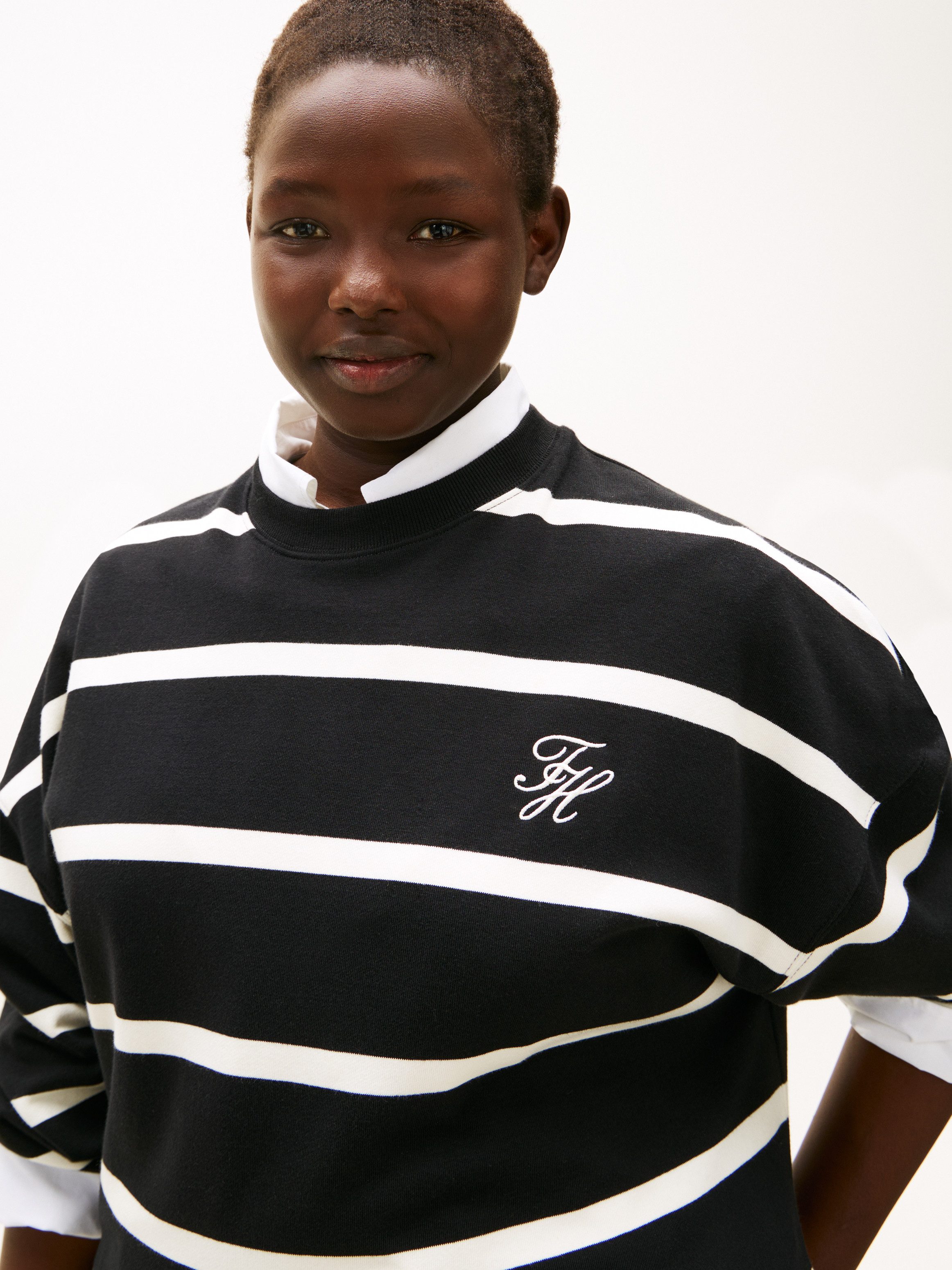 Tommy Hilfiger Curve Sweatshirt CRV TH SCRIPT MDRN TERRY SWTSHRT in großen Größen