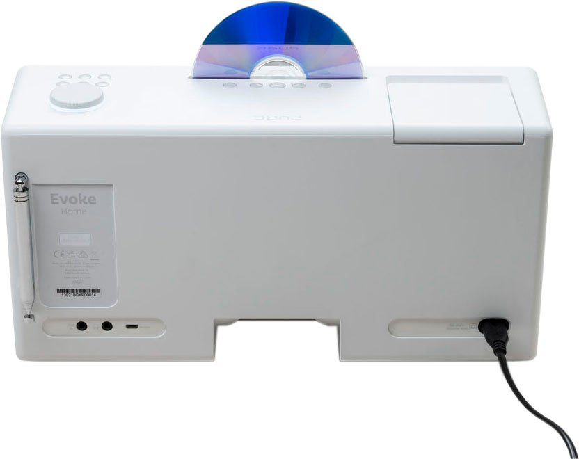 Pure Evoke Home Cotton White W, FM-Tuner, Digitalradio (Digitalradio 100 Laufwerk) CD zusätzliches (DAB) Internetradio, (DAB)