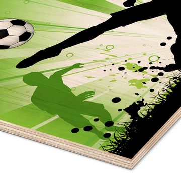 Posterlounge Holzbild TAlex, Fussballspieler, Digitale Kunst