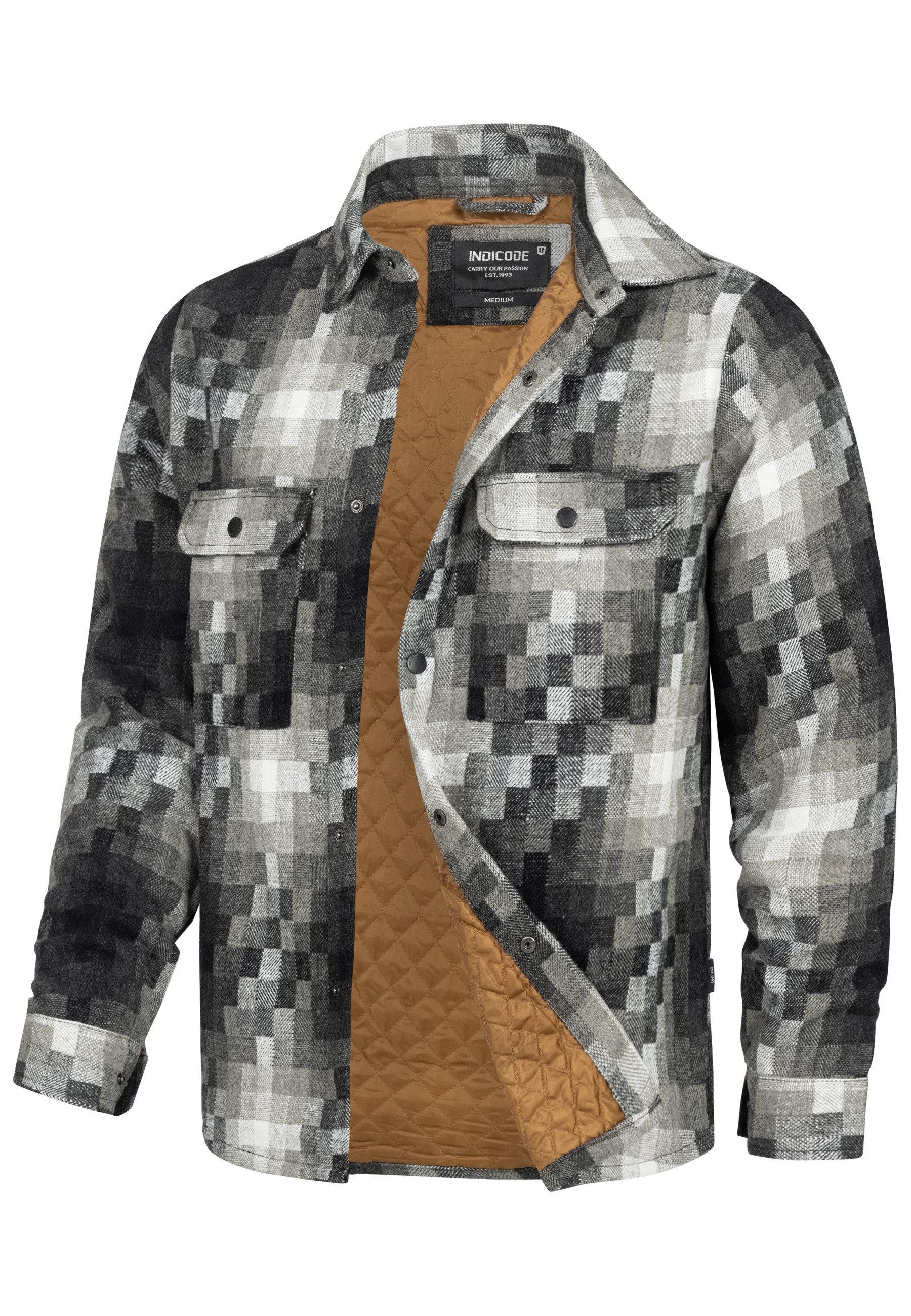 Indicode Sommerjacke Spin mit klassischem Karomuster günstig online kaufen