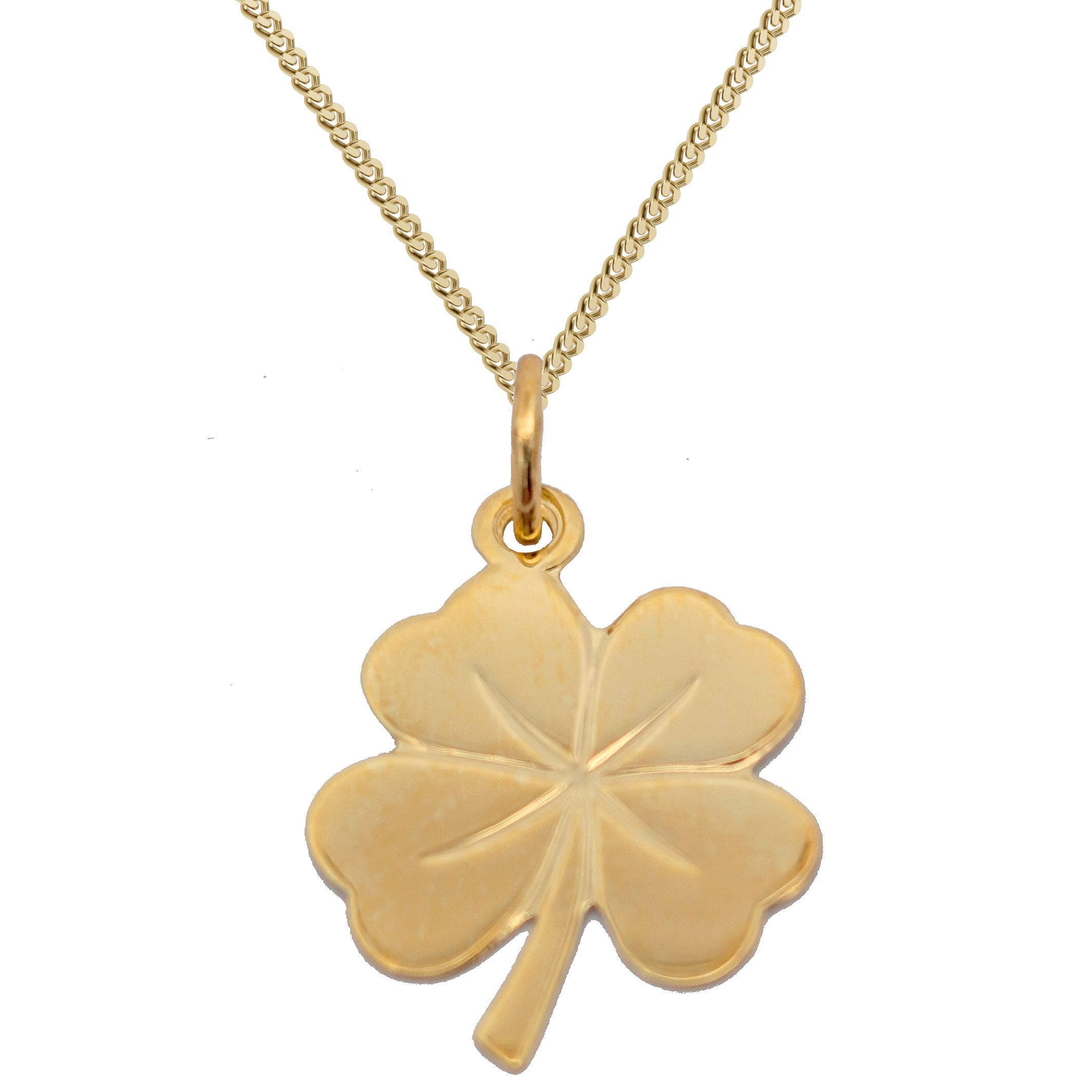 HOPLO Kettenanhänger Gold Anhänger Kleeblatt mit Goldkette massiv 333 - 8 K günstig online kaufen