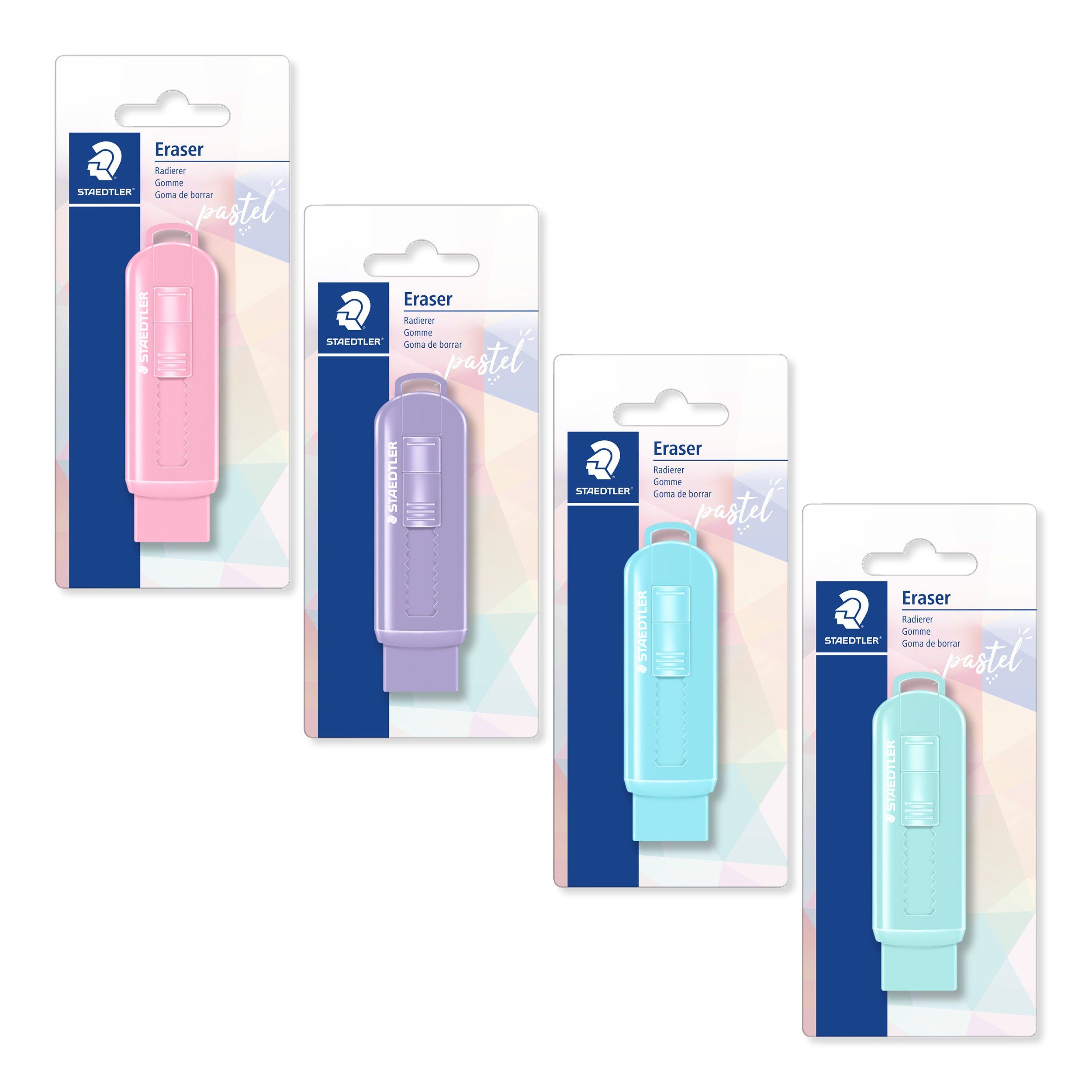 Staedtler Ausziehbarer Radiergummi – 4 Stück In Pastellfarben, Mit Schutzhülle, PVC-frei Und Latexfrei