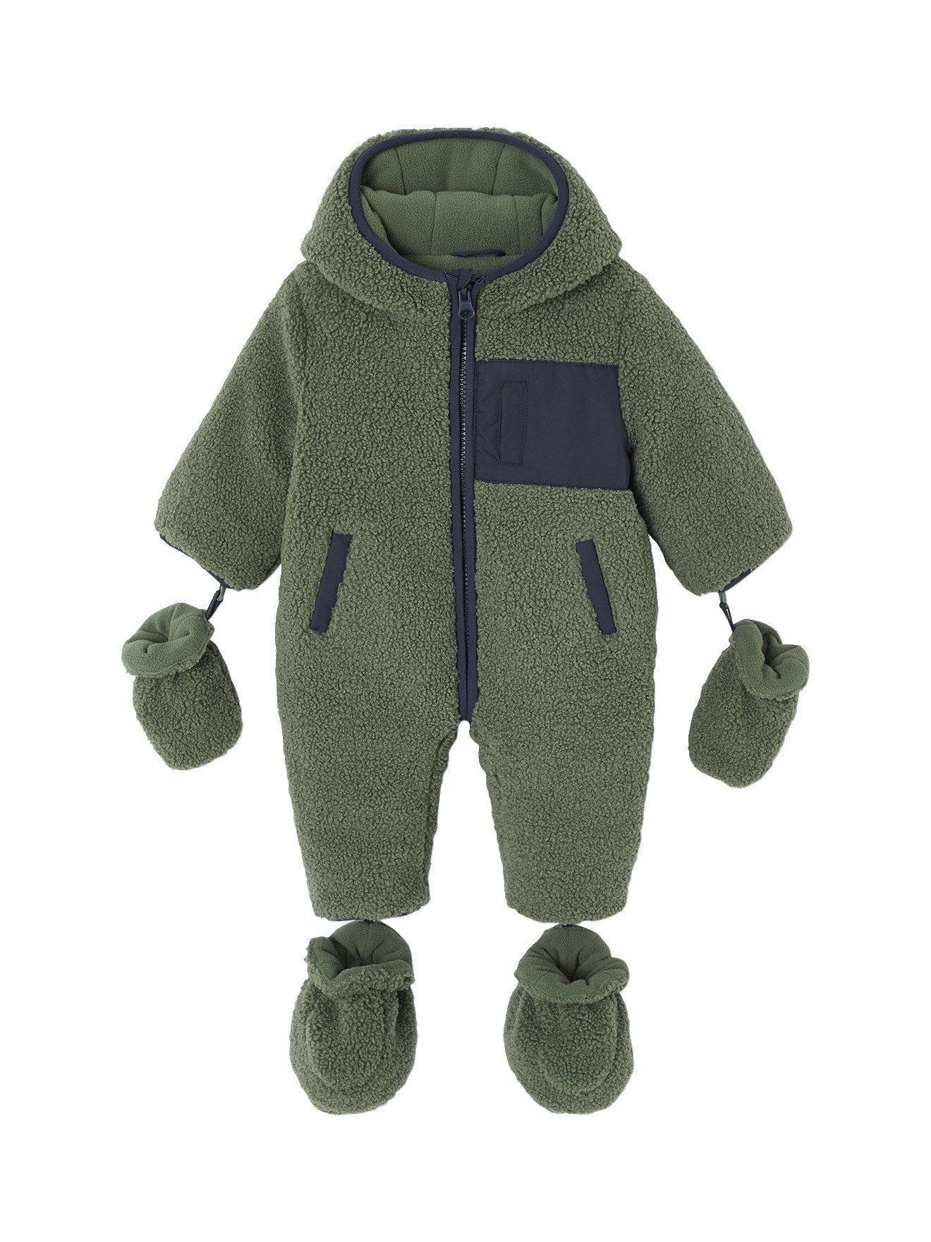 vertbaudet Overall Baby Winter-Overall mit Teddyfleece