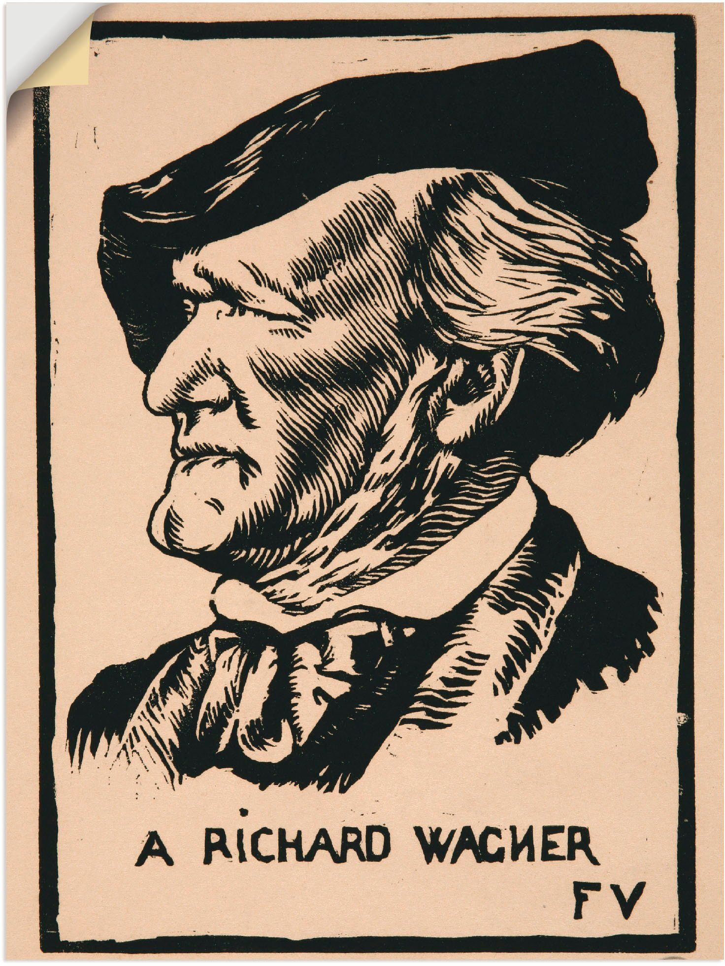 Menschen Wagner. St), Ein als Poster (1 Größen Richard Wandaufkleber in 1891, Wandbild versch. Leinwandbild, oder Artland