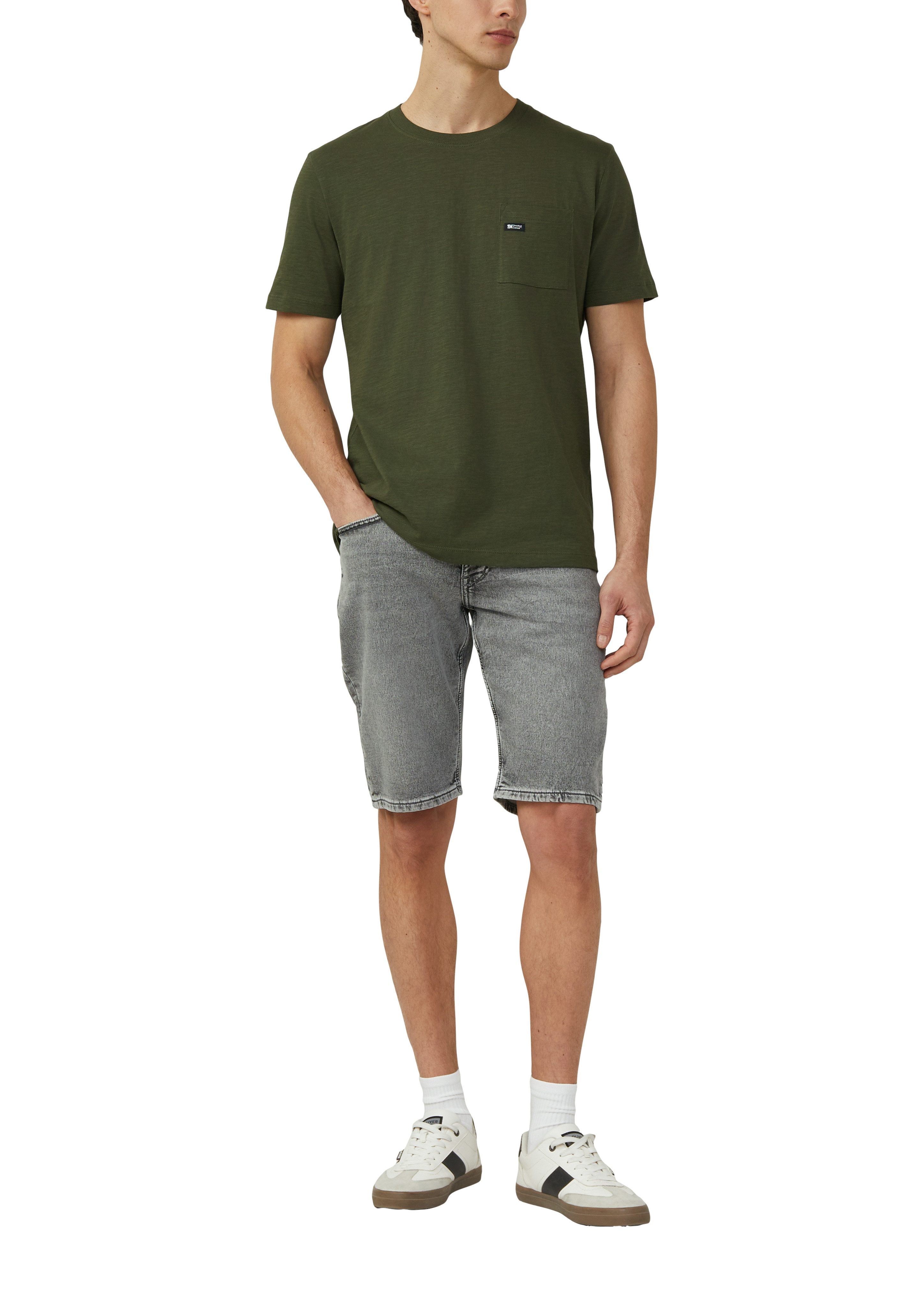 s.Oliver wide leg bermuda marine | wehkamp