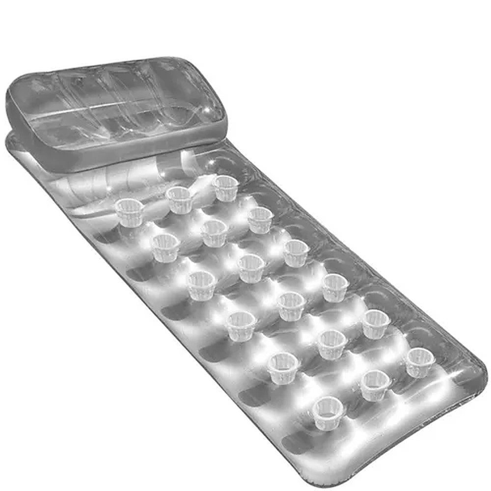 Intex Luftmatratze Badeliege Schwimmliege Wasserliege, (Spar-Set, 1-St., 188 x 71 cm bequem), Kopfteil, 2 Luftkammern, bis 100 kg