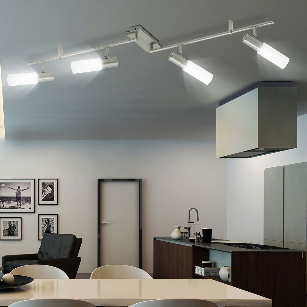 EGLO LED Beleuchtung Leuchtmittel inklusive, Leuchte Decken Wohn Glas Deckenleuchte, Spot Strahler Zimmer Warmweiß