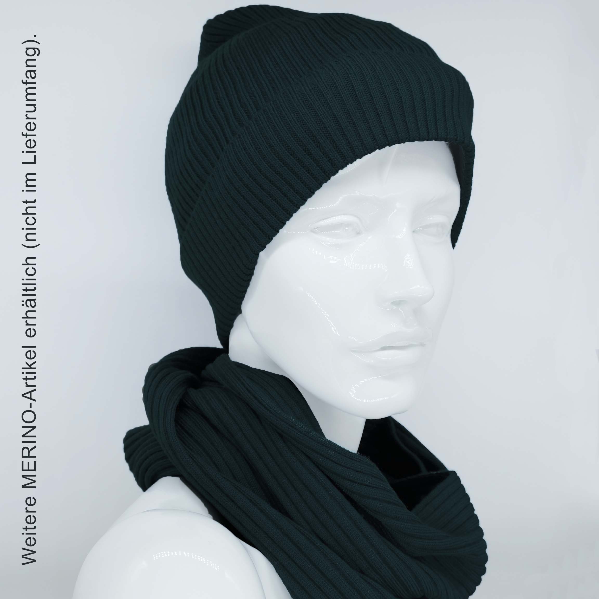 Winter WOLLE und Feinstrick, warm Stirnband schwarz Stirnband BEAZZ Ohrenwärmer 100% weich Damen Merino
