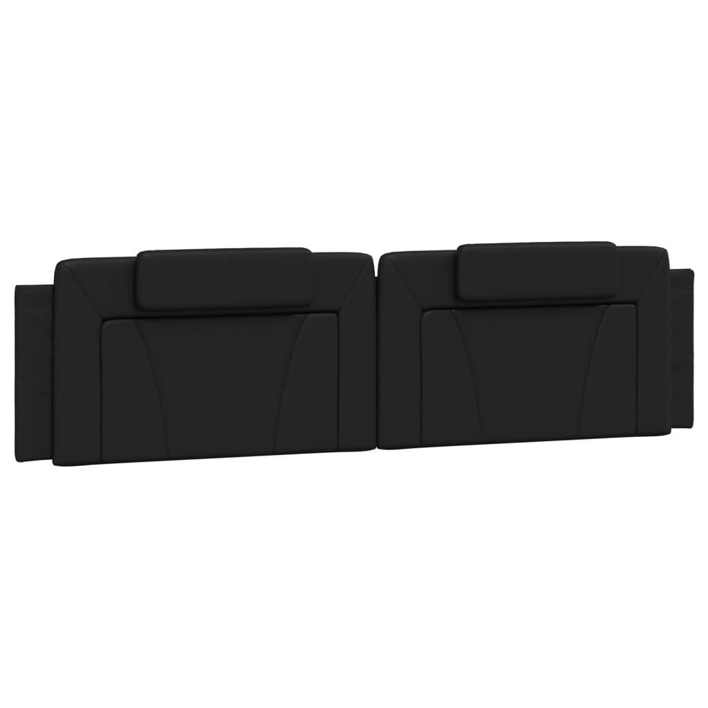 vidaXL Bett Kopfteil-Kissen "Viana" Schwarz 200 cm Kunstleder (1-tlg)
