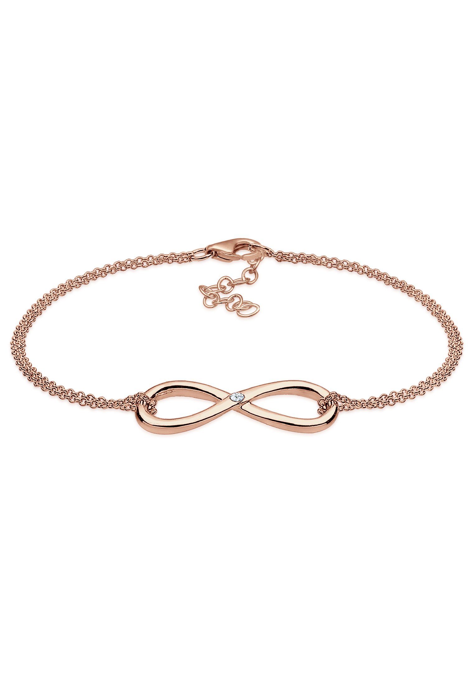 Elli DIAMONDS Armband Infinity Ewig Diamant (0.03 ct) 925 Silber, Infinity