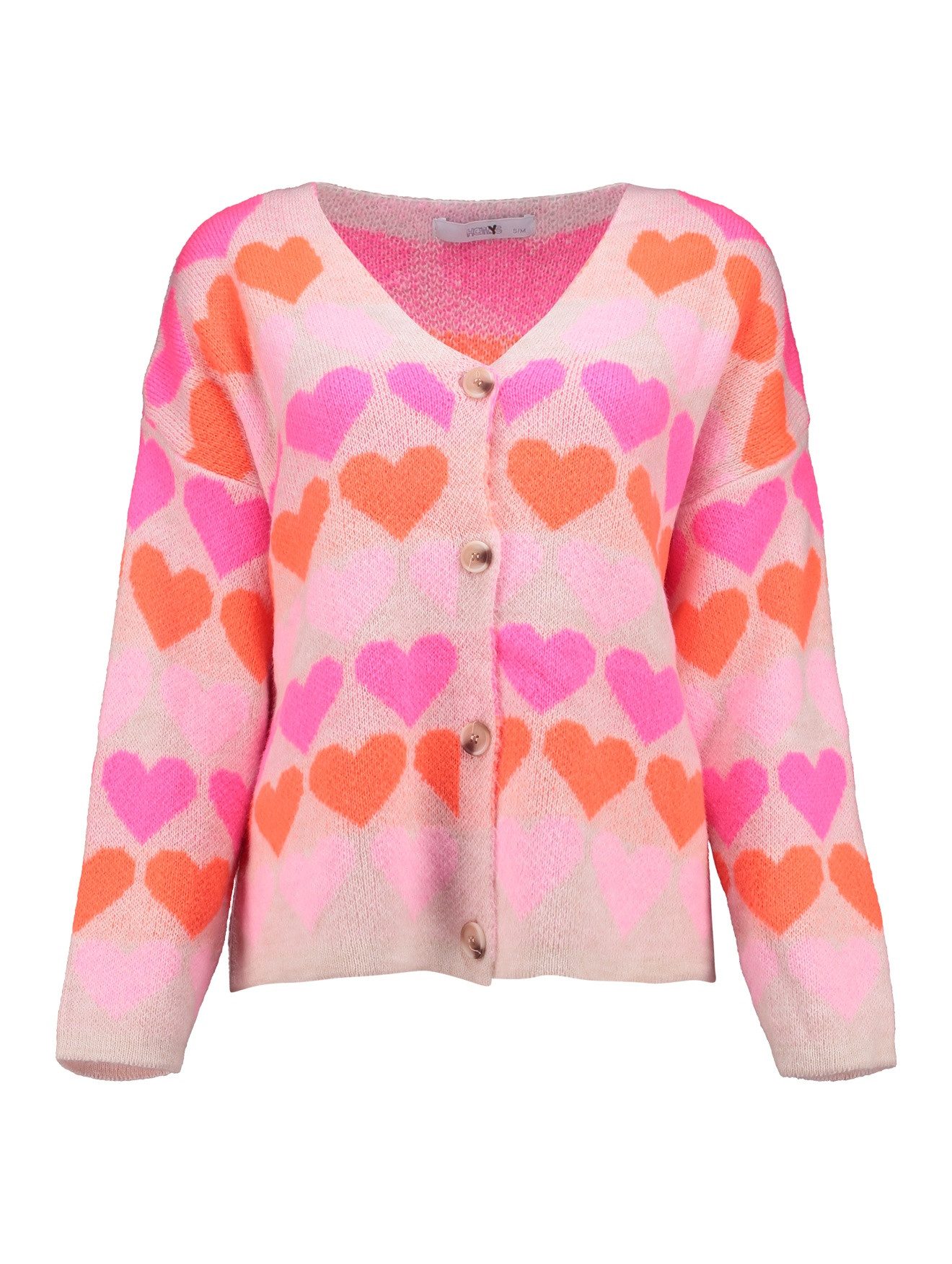 HaILY’S Strickpullover LS A CD Sa44nna, beige/pink heart günstig online kaufen