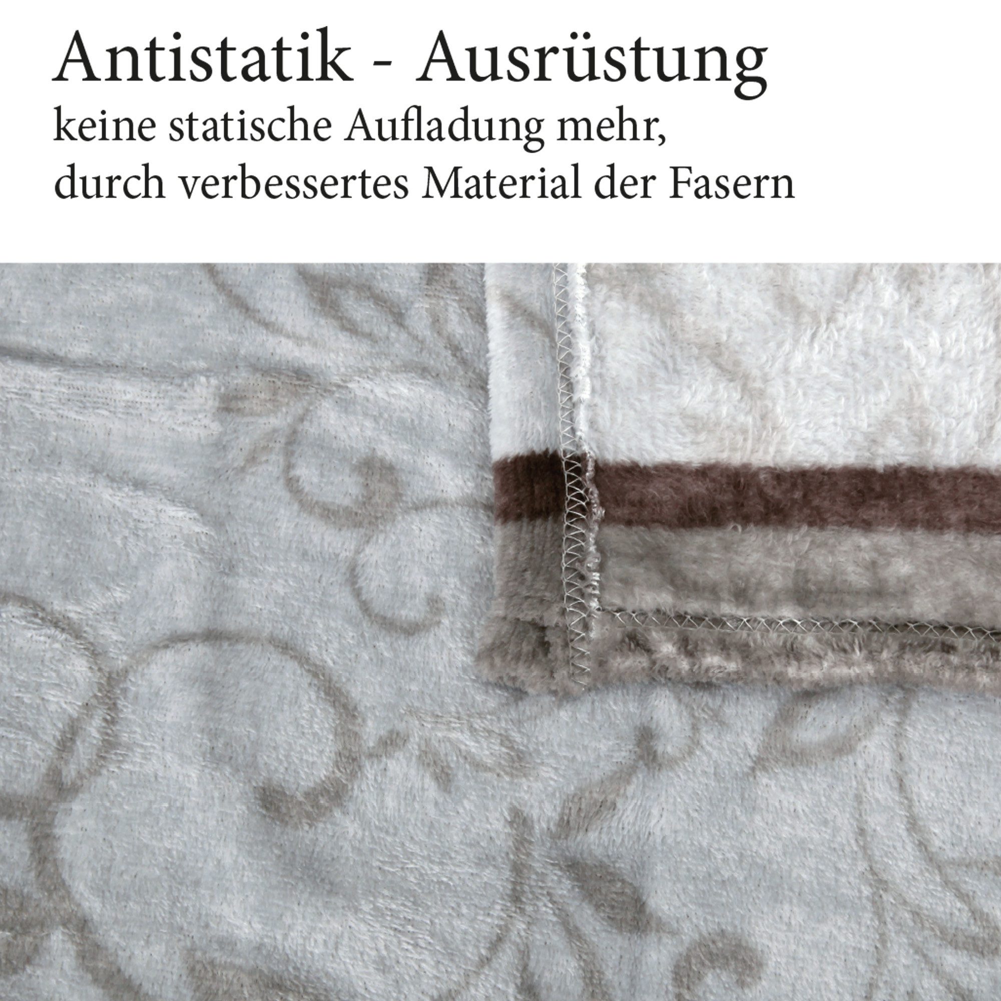 Wohndecke "Soft Touch" 130x170cm, Bestlivings, Flanelldecke, Mikrofaser Supersoft, Polyester, 40°C maschinenwaschbar – Bild 5 von 5