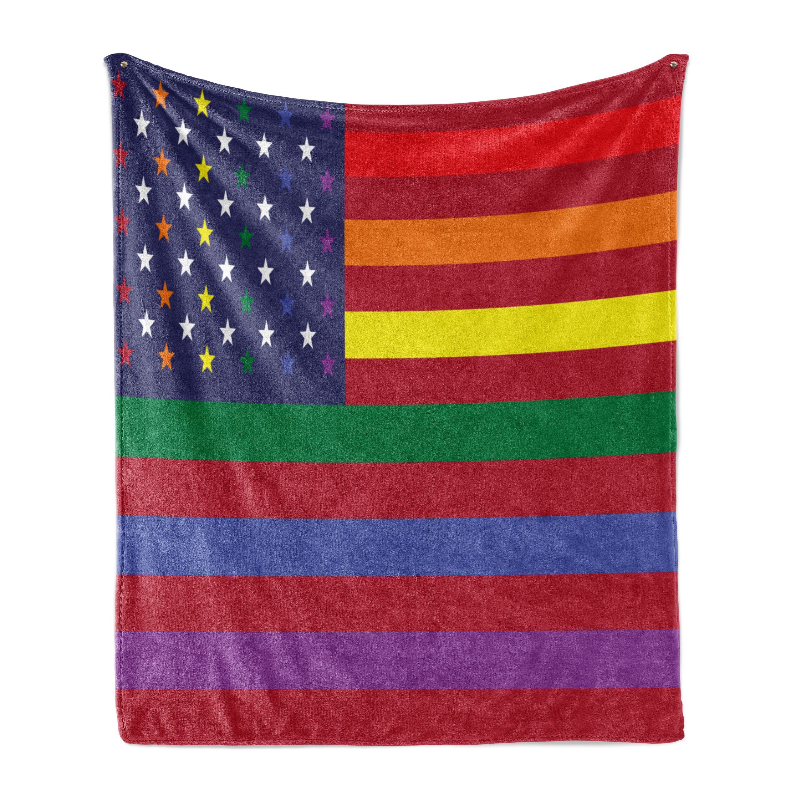 den Stolz Homosexuell Flagge für Innen- Abakuhaus, Wohndecke Gemütlicher amerikanische und Plüsch Konzept Außenbereich,