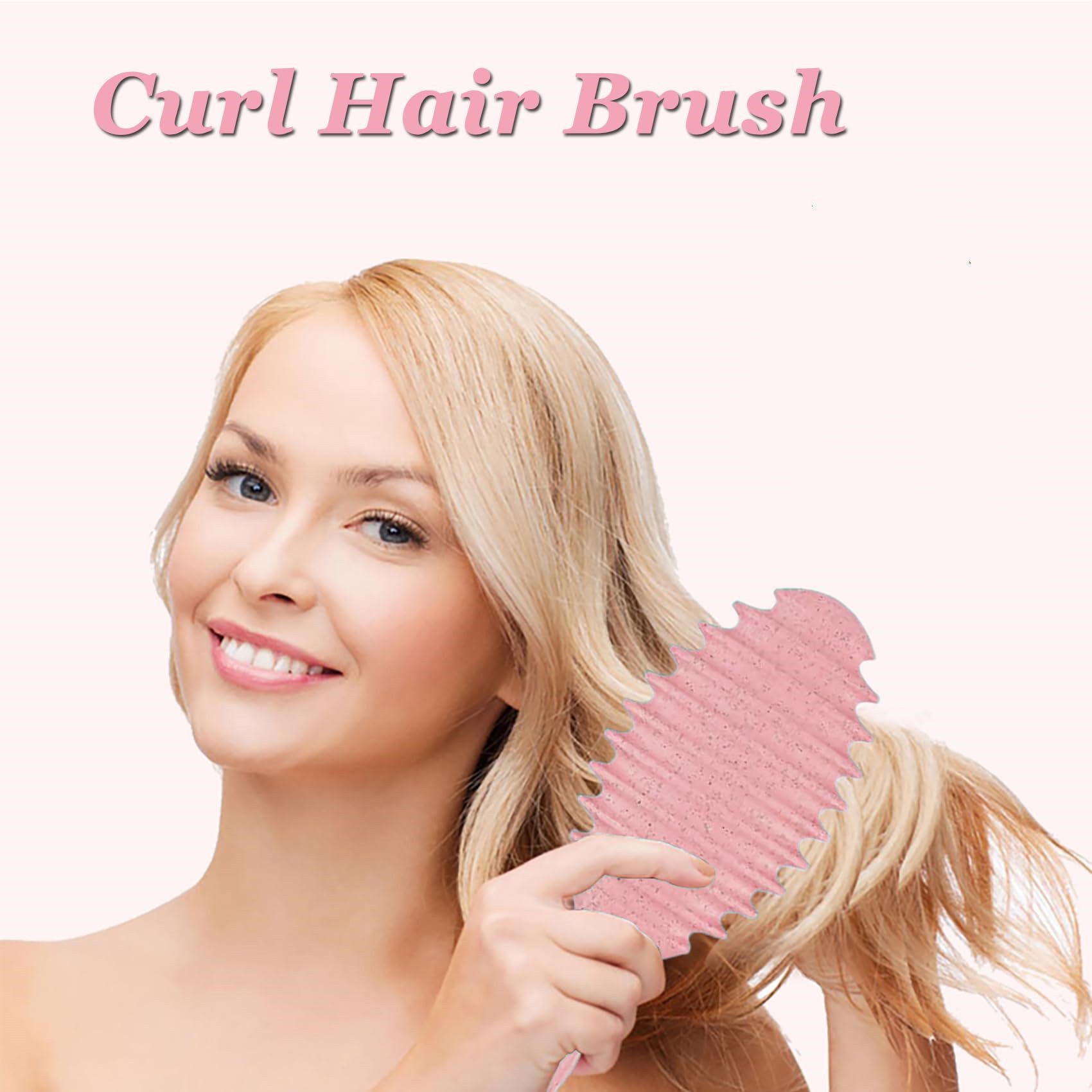 Forrlite Haarbürsten-Set Haarbürste,Lockenbürste,Curl Hair Brush für Damen,Wildschweinborsten, Haarbürste zum Kämmen und Formen, Professionelle Bürste Locken Trennung für definierte Locken