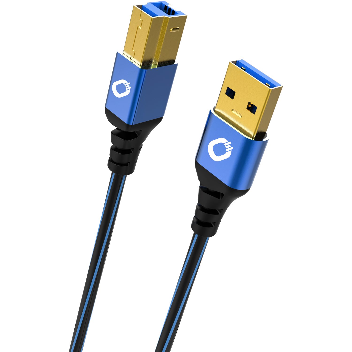 Oehlbach »USB Plus B3 - USB 3.0 - Kabel für Drucker, externe Festplatte -  Typ A zu Typ B - PVC-Mantel - OFC, blau/schwarz - 50cm« USB-Kabel, USB 3.2  Gen 1 Typ-A,