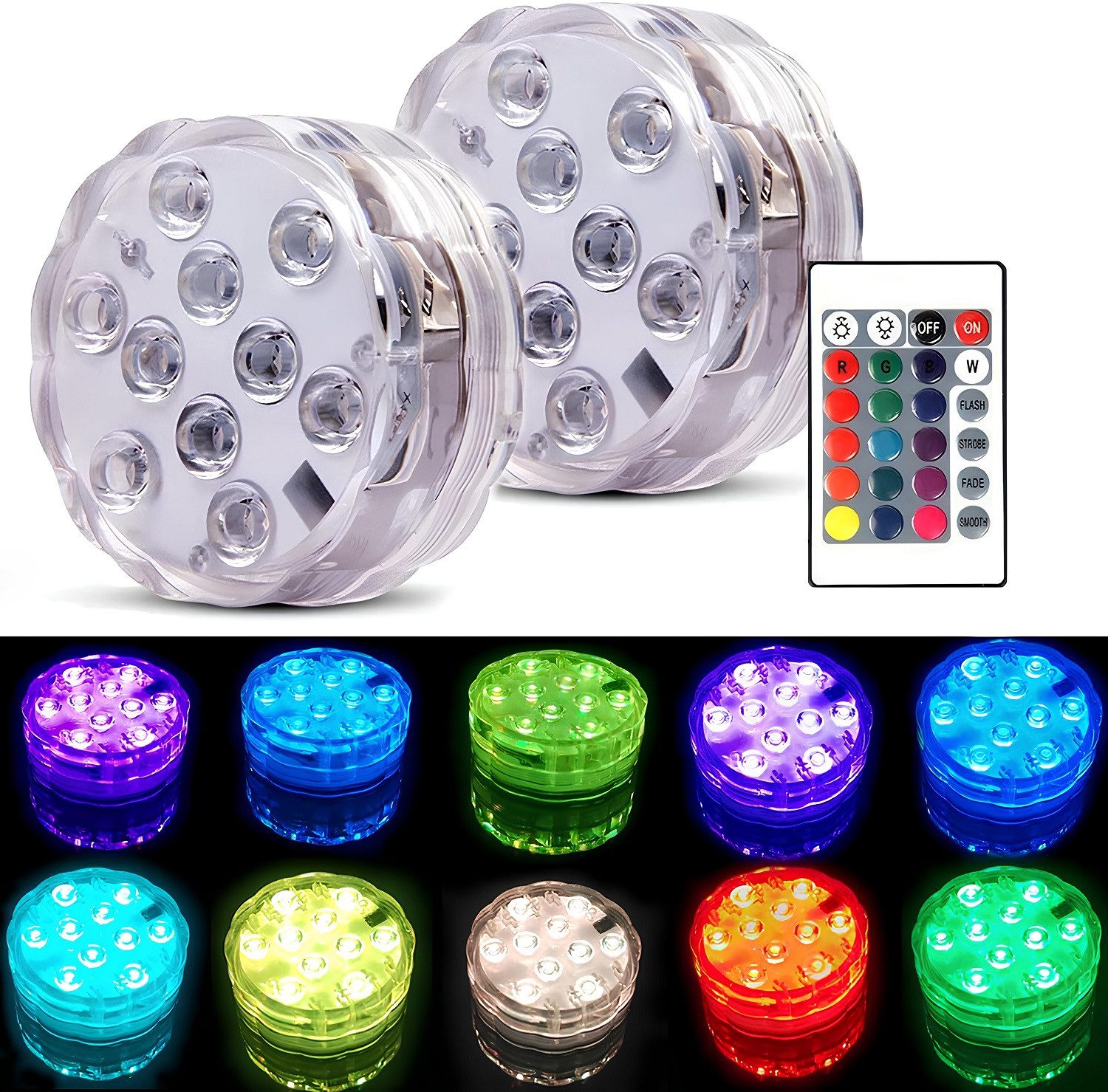 COOL-i ® Pool-Lampe Unterwasser-LED, RGB, Multicolor,Wasserdicht, günstig online kaufen