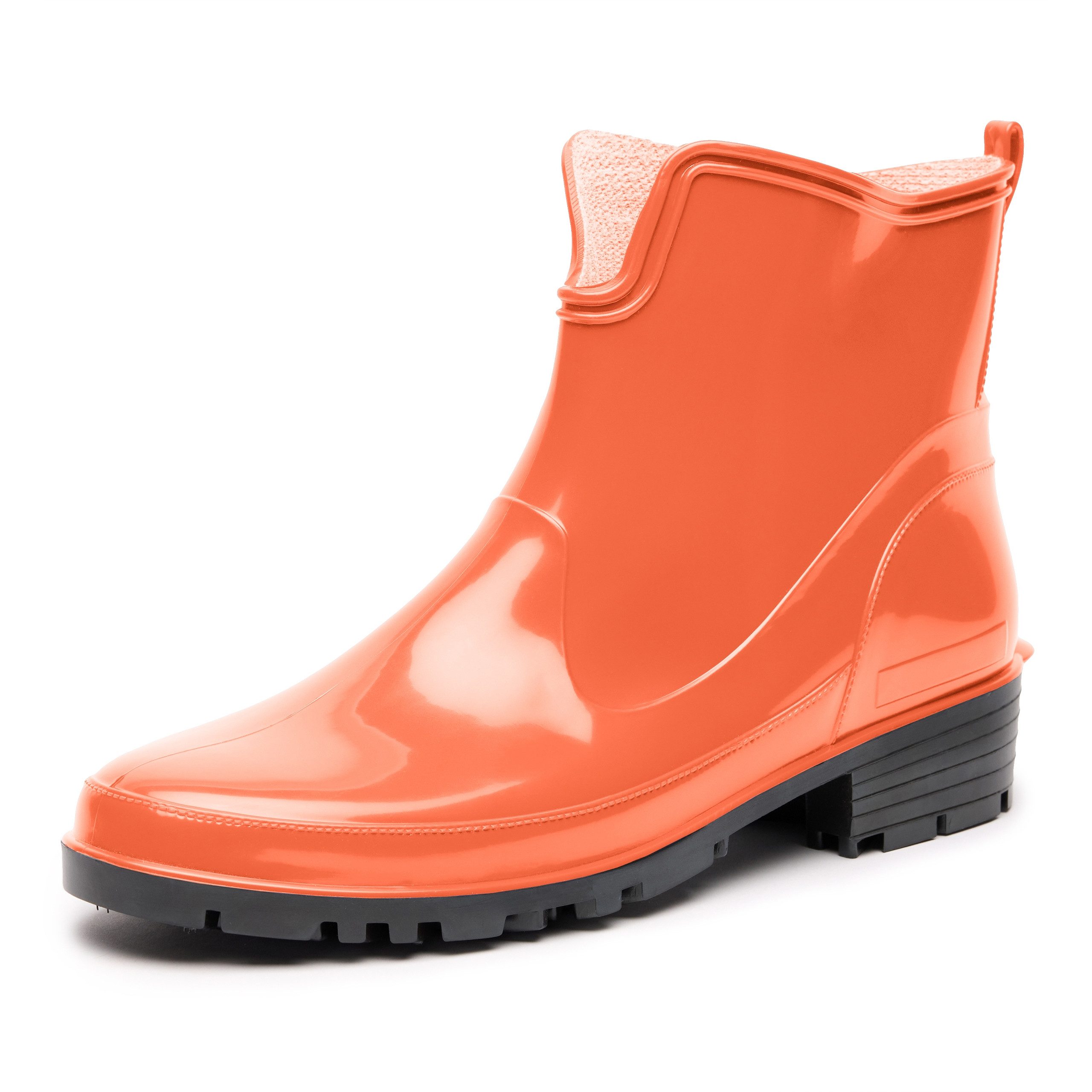 Ladeheid Gummistiefeletten LA-930 kurze Boots für Frauen Gummistiefel Damen wasserfest und bequem