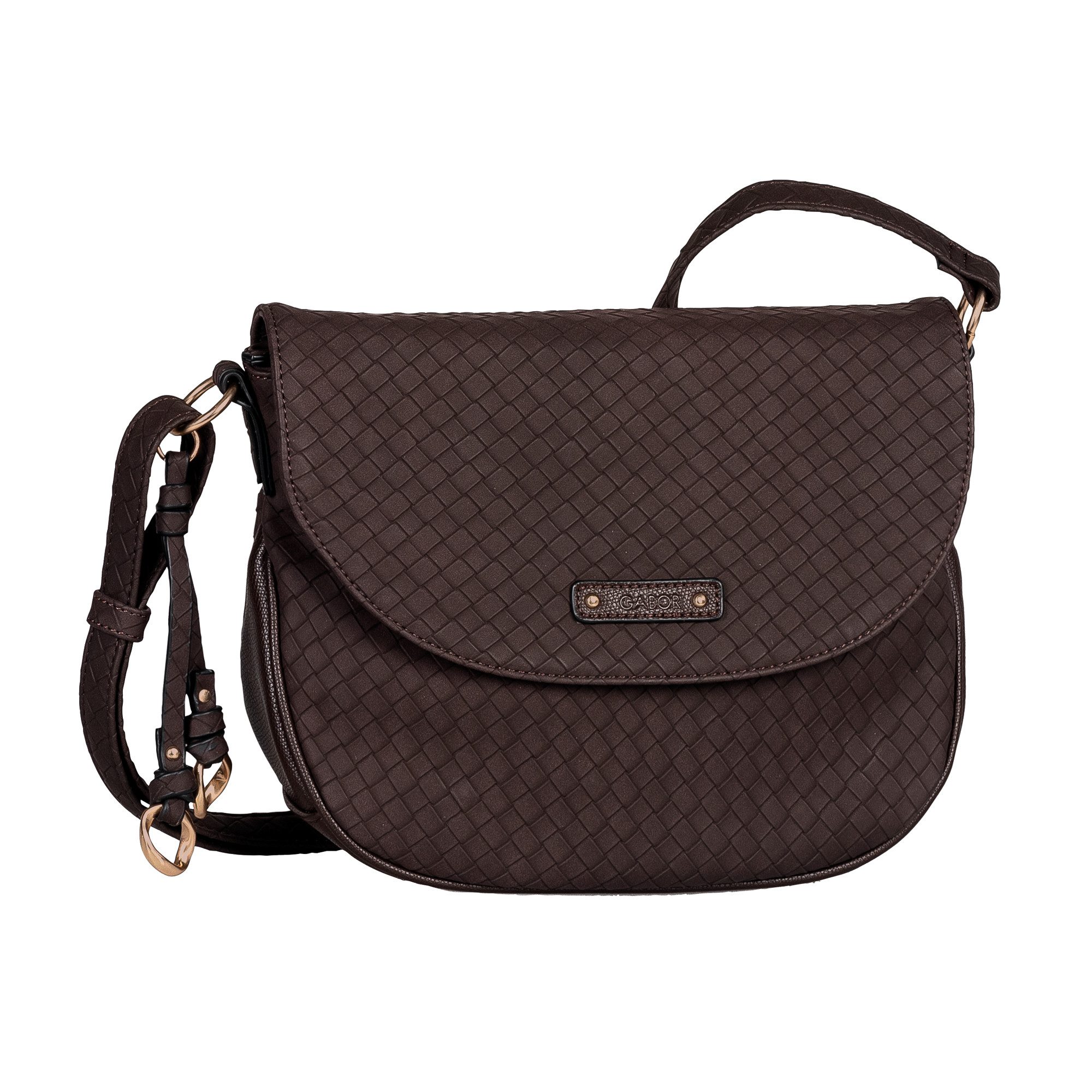 Gabor Umhängetasche Binta, Damen Schultertasche edlem Logo-Aufnäher