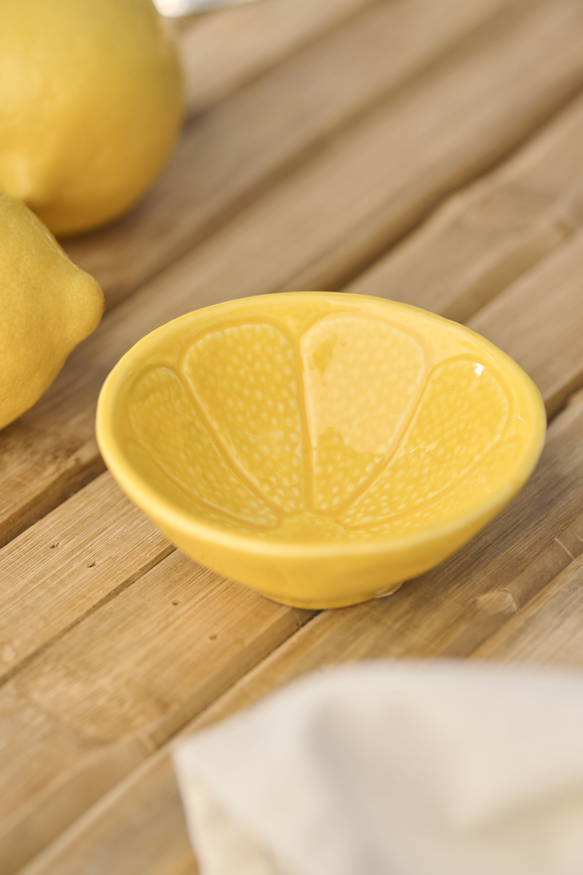 Ib Laursen Schüssel Ib Laursen - Schale Dipschale Snackschale D 8,7cm Zitrone Gelb, Keramik