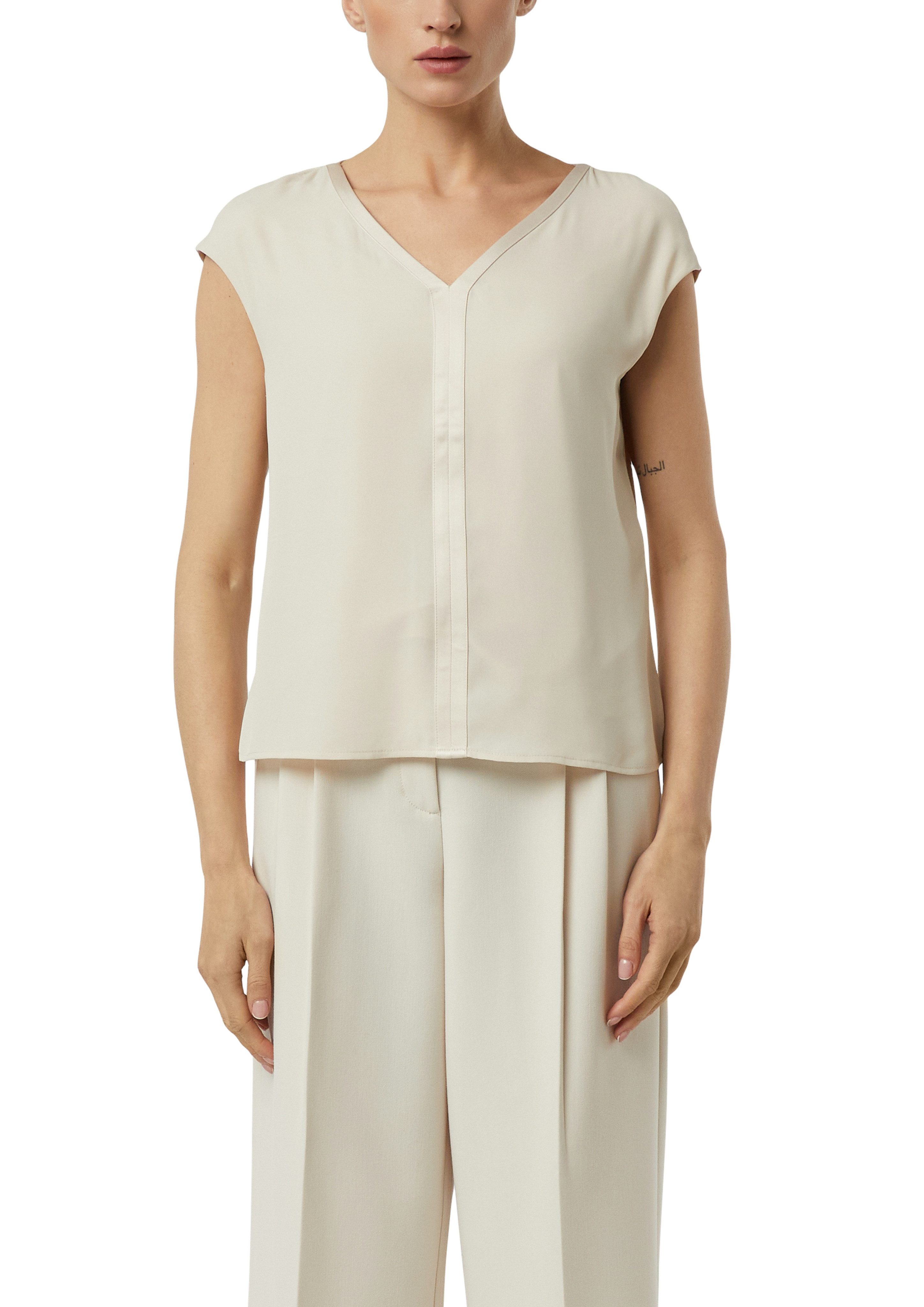 comma Blusenshirt mit V-Ausschnitt, ärmellos