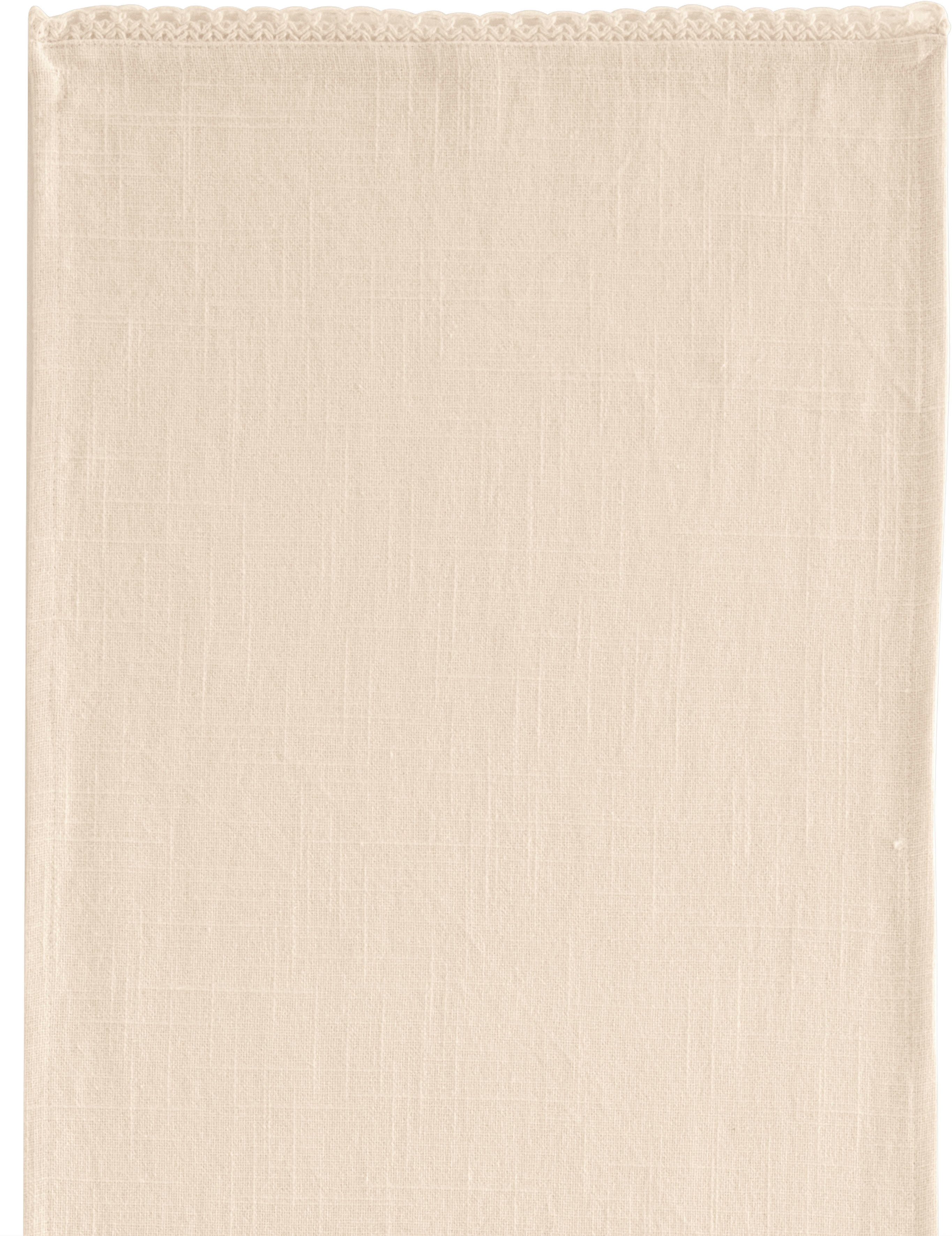 OTTO home Tischläufer Elyna (1-tlg, 1 Stück), uni, mit schöner Spitze, weiche Haptik, leicht strukturiert, 150x35cm