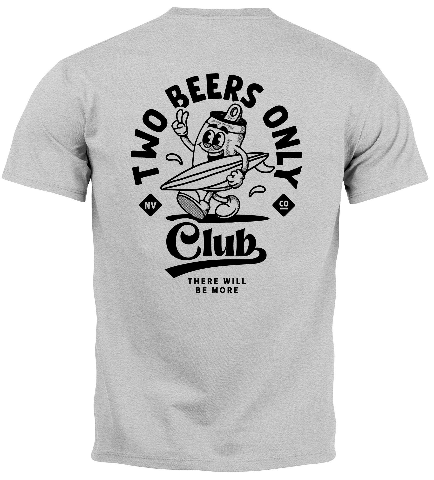 Neverless Print-Shirt Backprint T-Shirt Herren Bier Spruch Motivprint Comic günstig online kaufen