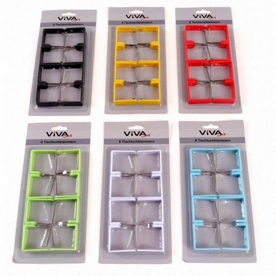 VIVA Home Tischtuchklammer 8x Tischklammern Tischtuchklammern