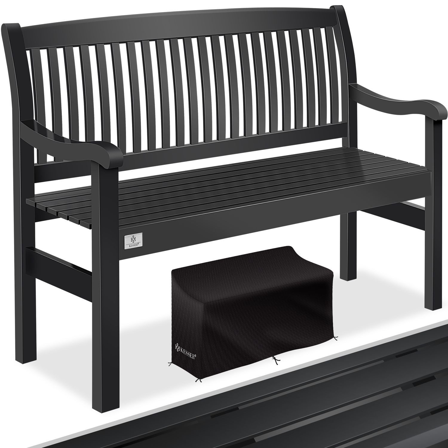 KESSER Gartenbank, Gartenbank Holz Holzbank wetterfest Parkbank Massivholz günstig online kaufen