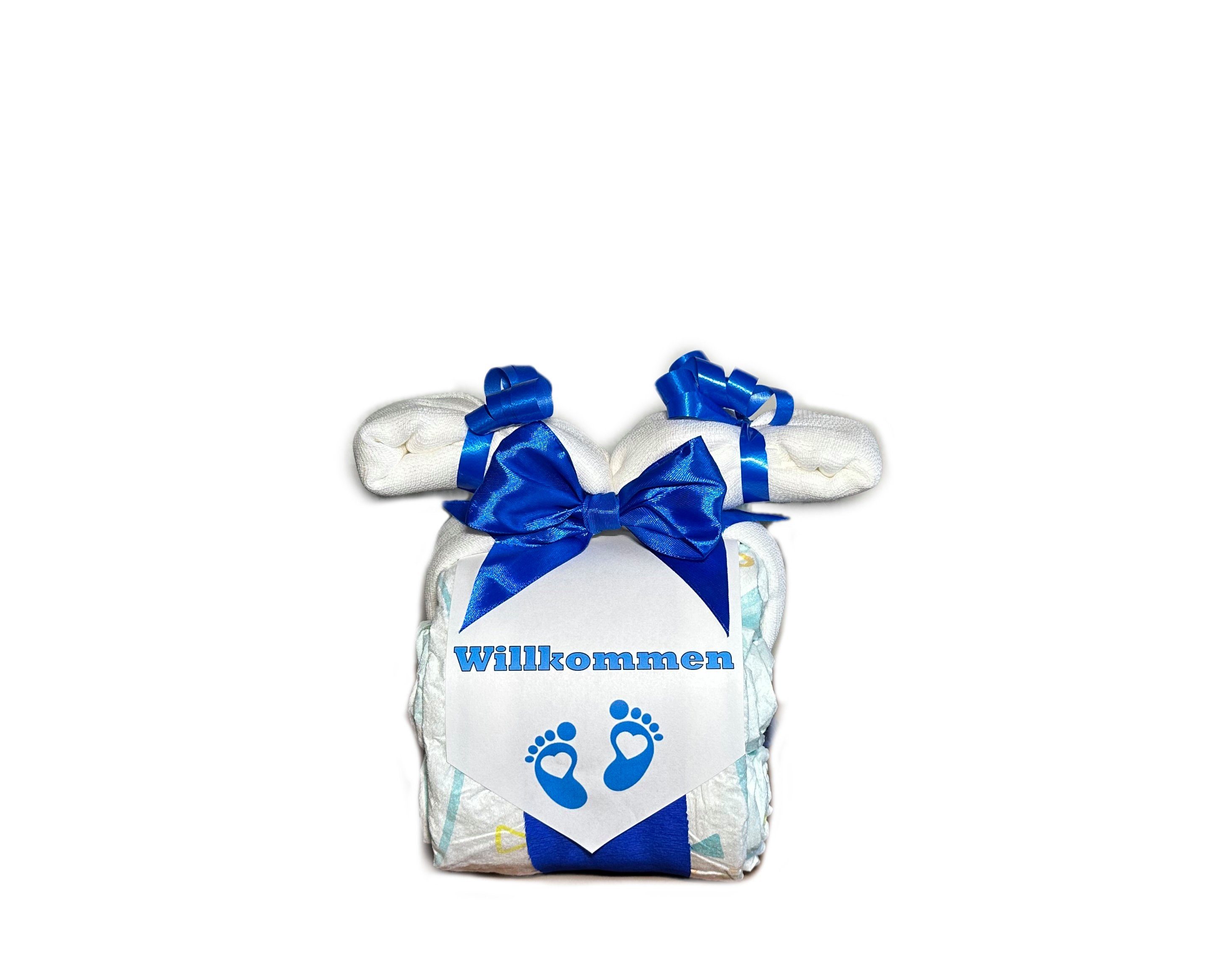 No#1 Windelmotorrad Windeln Windeltorte, blau Geschenketorten-Gebhardt